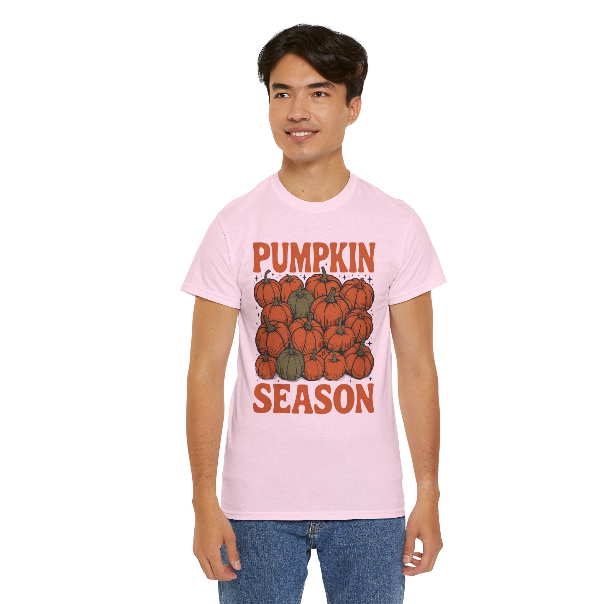 Pumpkin Season Tee — Fall Pumpkin Pile Unisex Cotton Tee