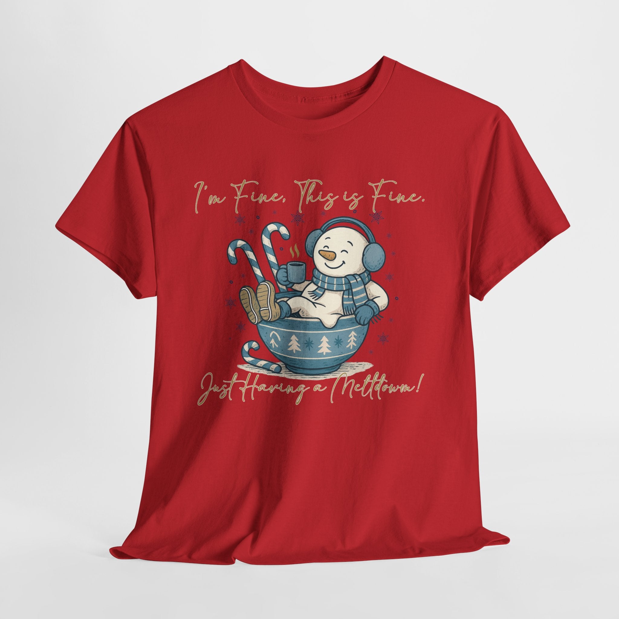 Snowman Hot Cocoa Unisex Cotton Tee