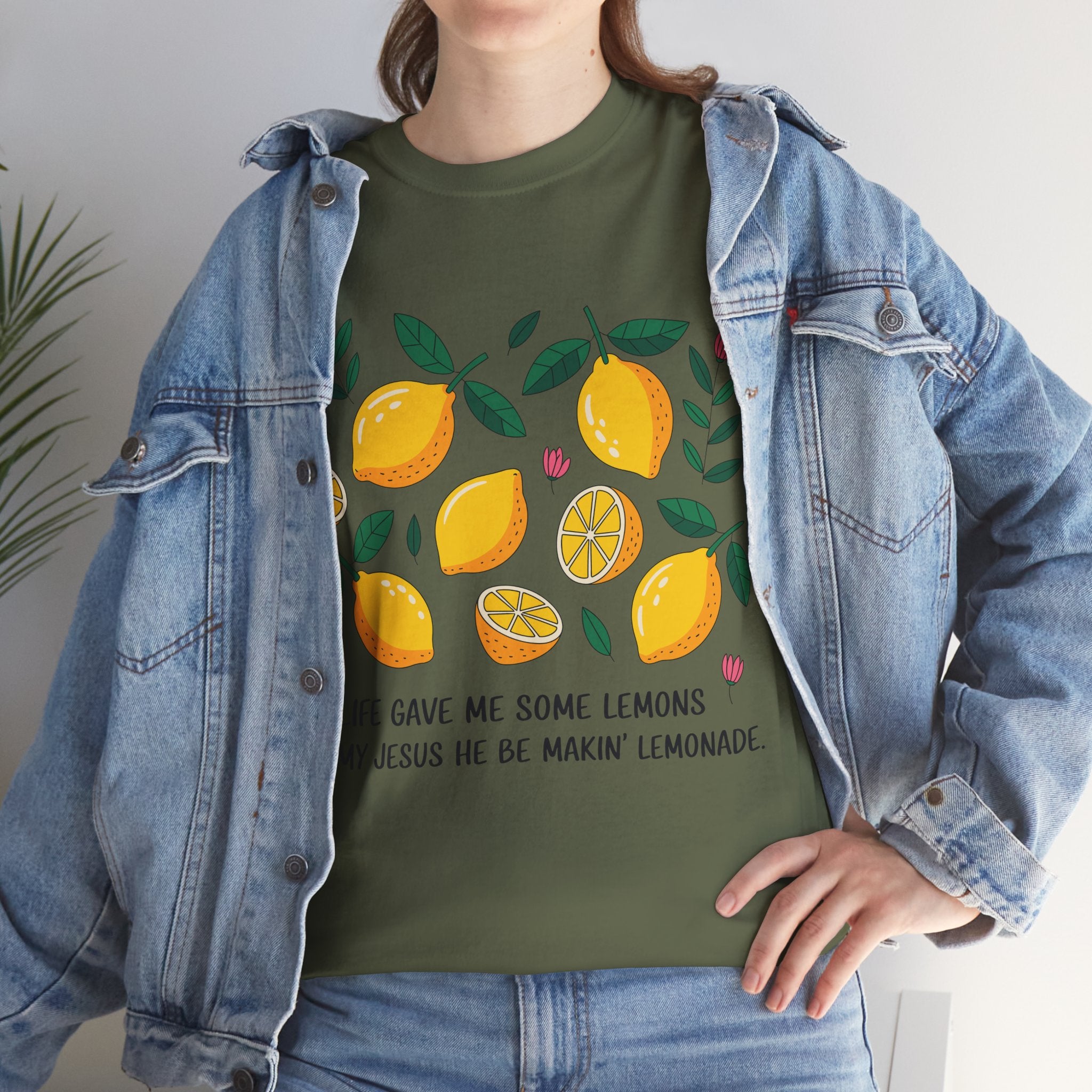 Christian Lemonade Tee — "Life gave me some lemons but my Jesus he be makin’ lemonade"Unisex Cotton Tee