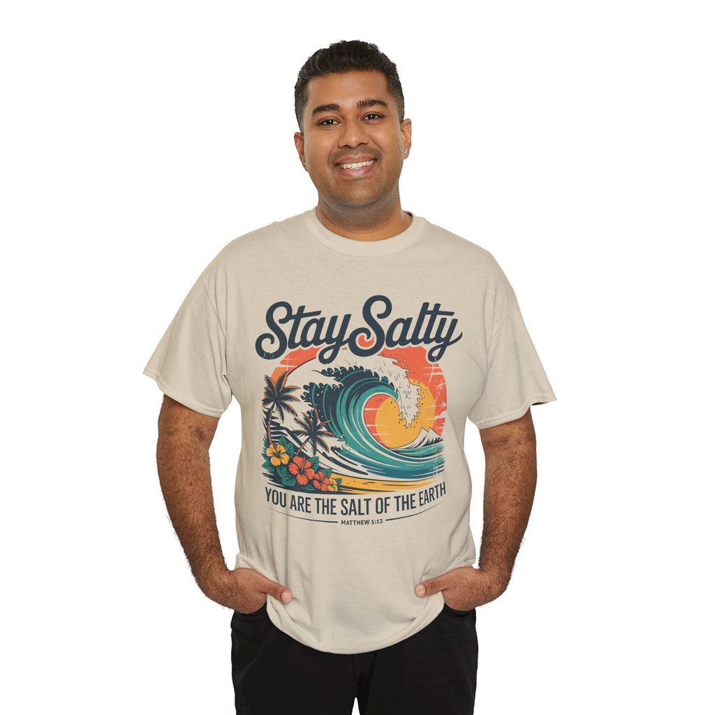 Stay Salty Beach Tee — "You are the salt of the earth (Matthew 5:13)"Unisex Cotton Tee