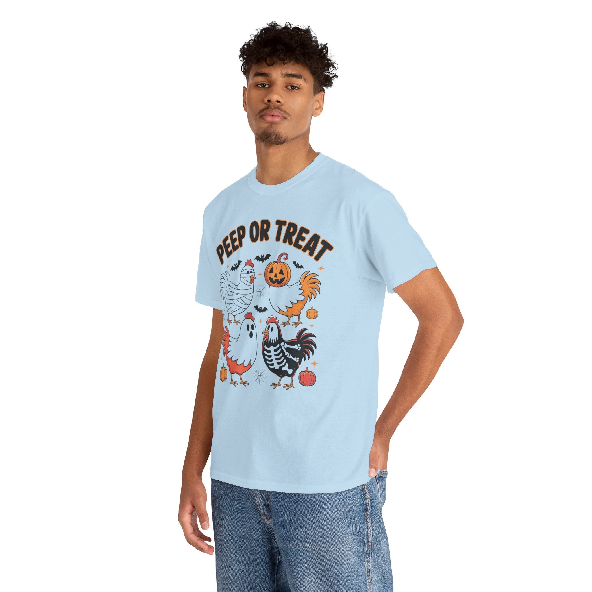 Peep or Treat Halloween Unisex Cotton Tee