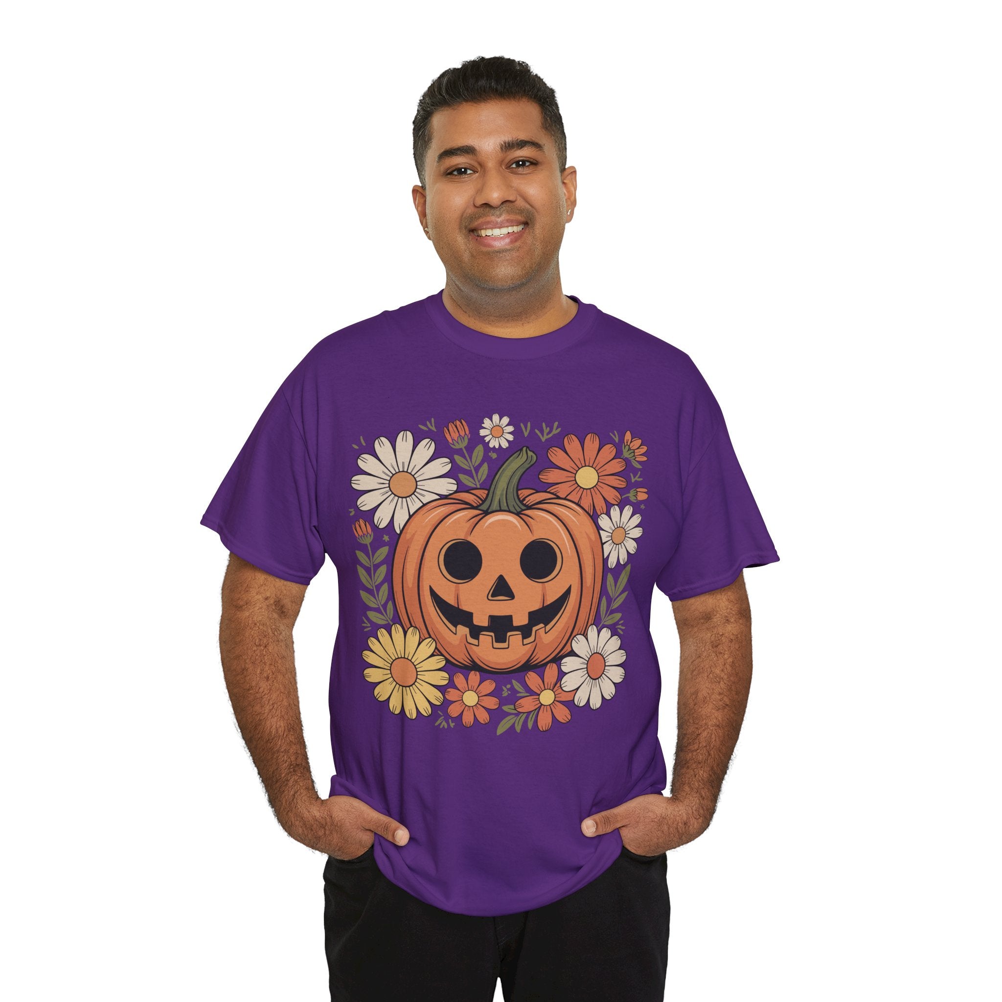 Halloween Pumpkin Unisex Cotton Tee