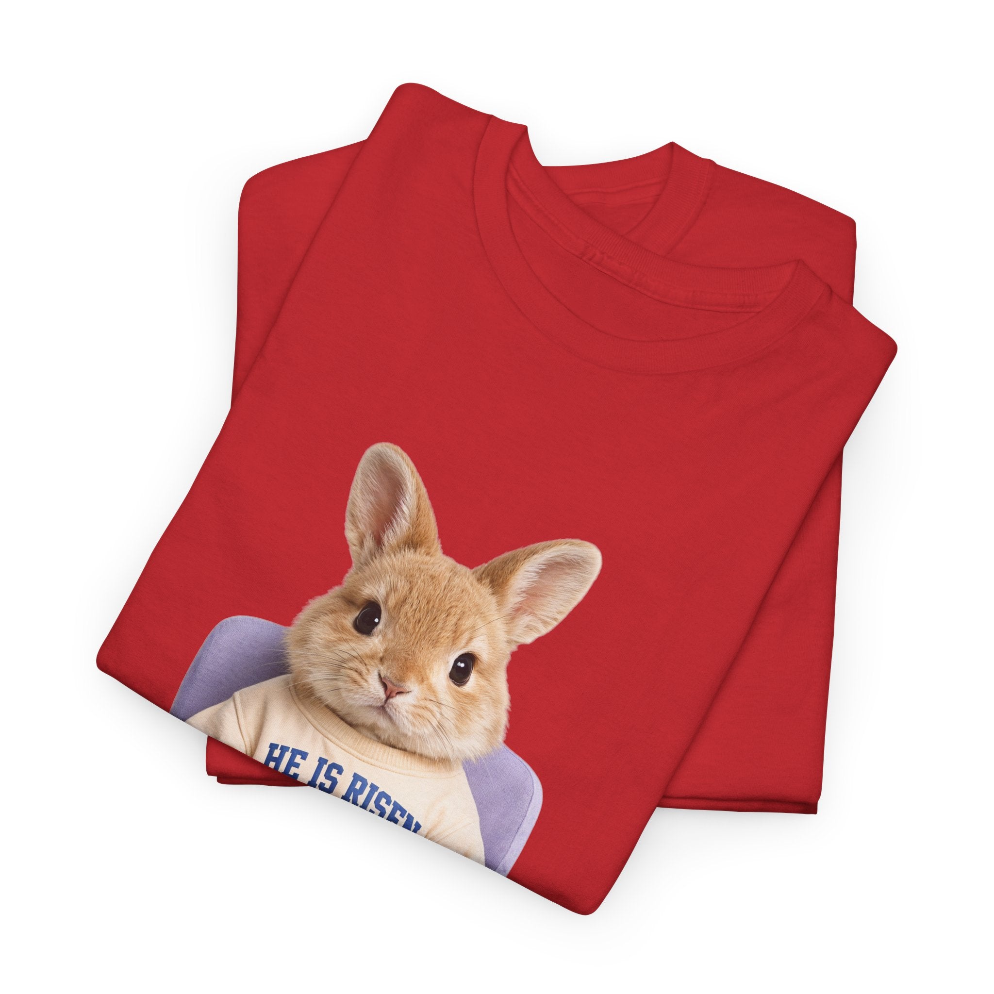 Easter 'He Is Risen' Bunny Unisex Cotton Tee