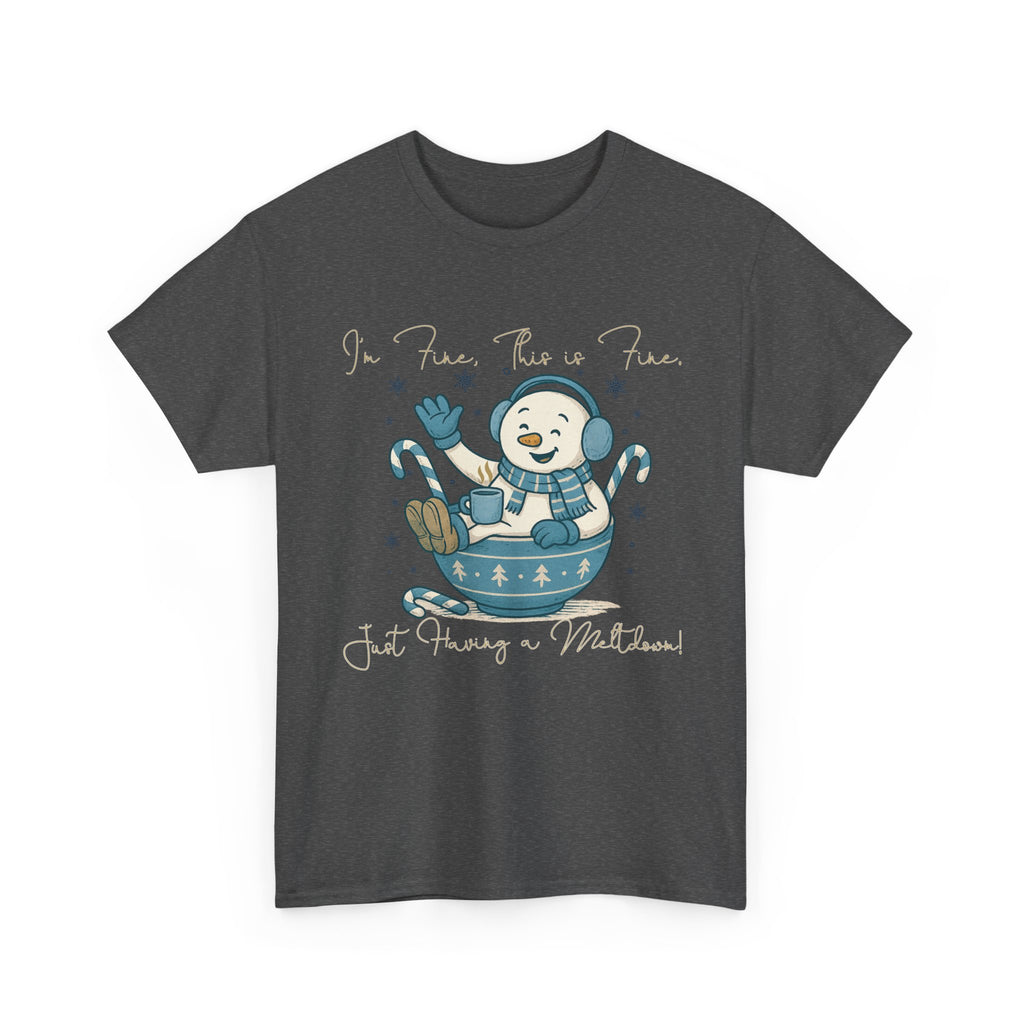 Snowman Hot Cocoa Unisex Cotton Tee