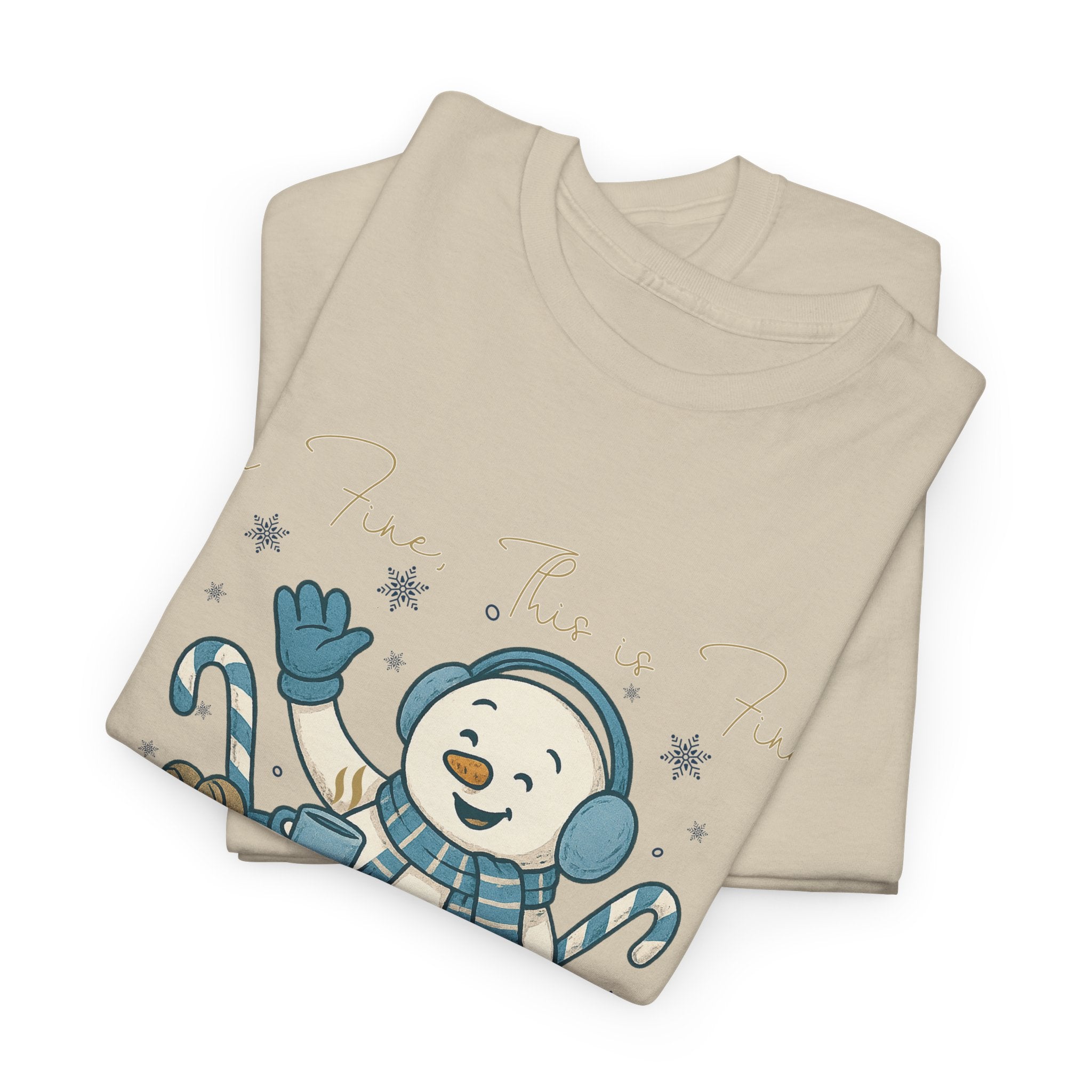Snowman Hot Cocoa Unisex Cotton Tee
