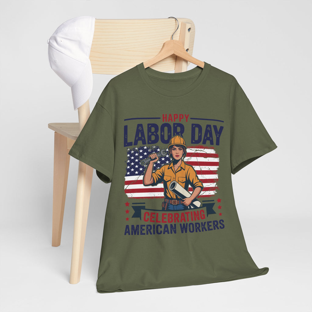 Happy US Labour Day T-Shirt - Unisex Heavy Cotton Tee