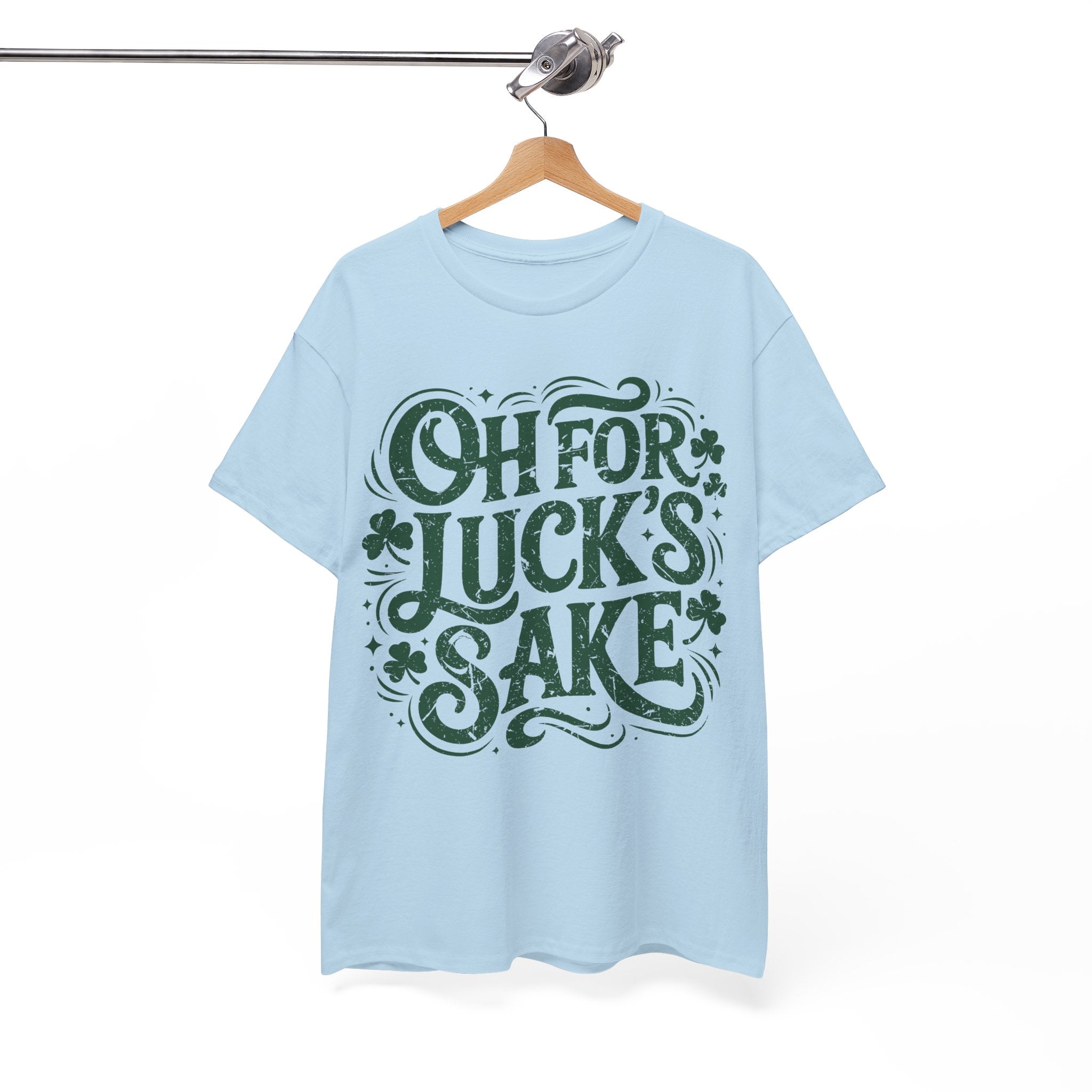 Oh for Luck's Sake Shamrock Unisex Cotton Tee