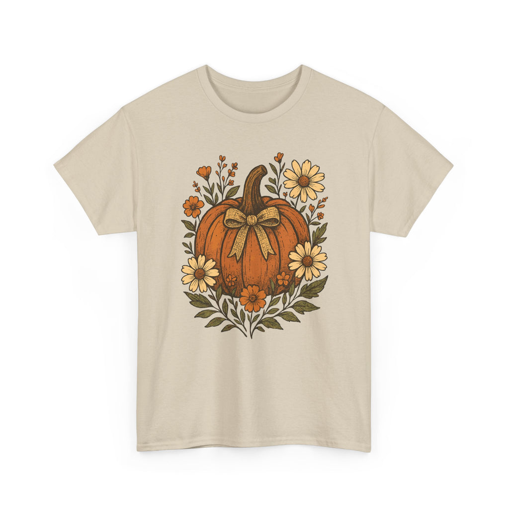 Pumpkin Daisy Unisex Cotton Tee