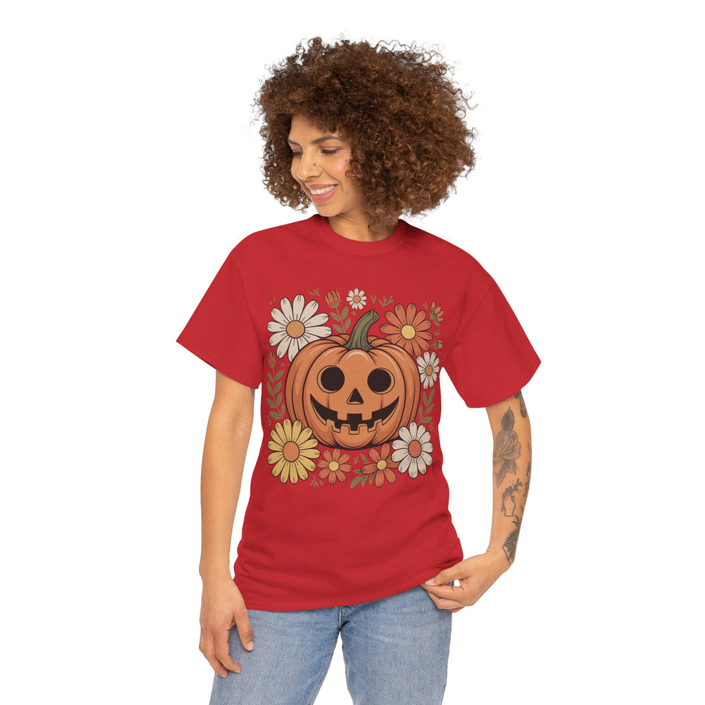 Halloween Pumpkin Unisex Cotton Tee
