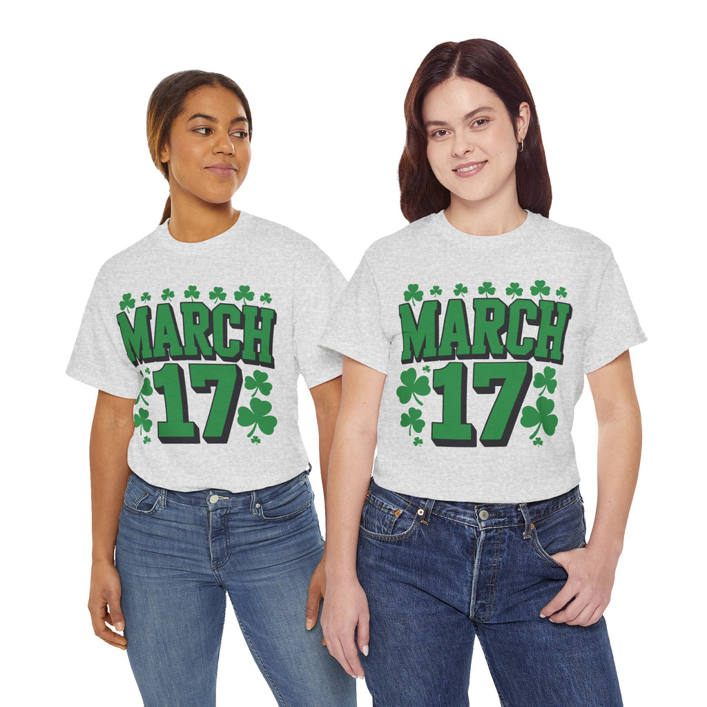St. Patrick’s Day March 17 Shamrock Unisex Cotton T‑Shirt