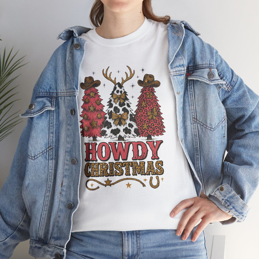 Western Christmas Unisex Cotton Tee