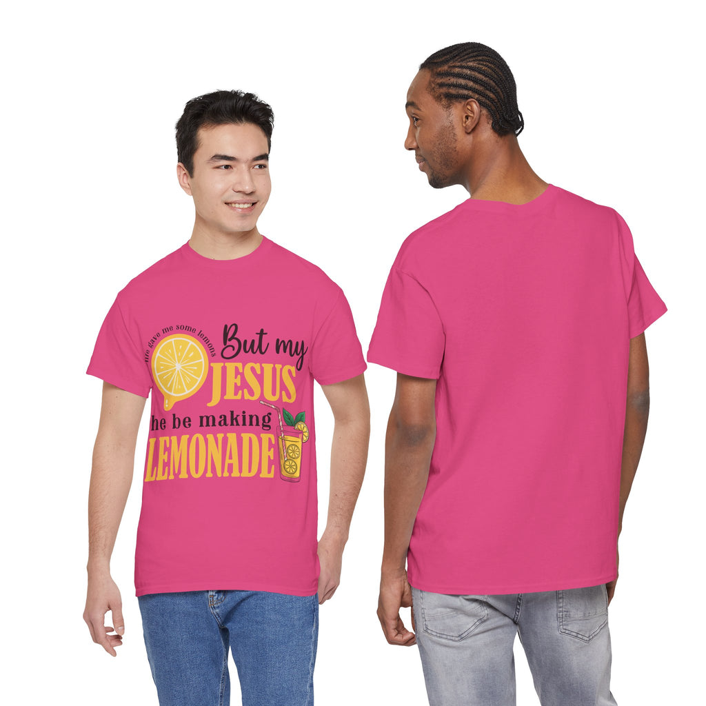 Jesus Lemonade Tee — Lemon Slice & Glass Graphic Christian Unisex Cotton T-Shirt
