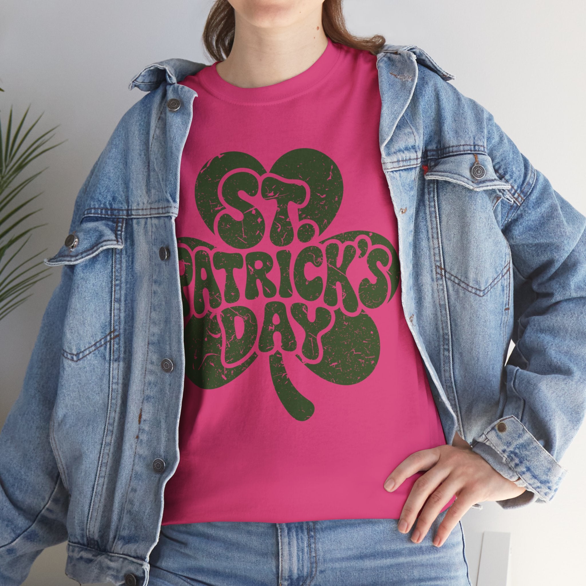 St. Patrick's Day Shamrock Tee — Retro Bubble Lettering Unisex Cotton Tee