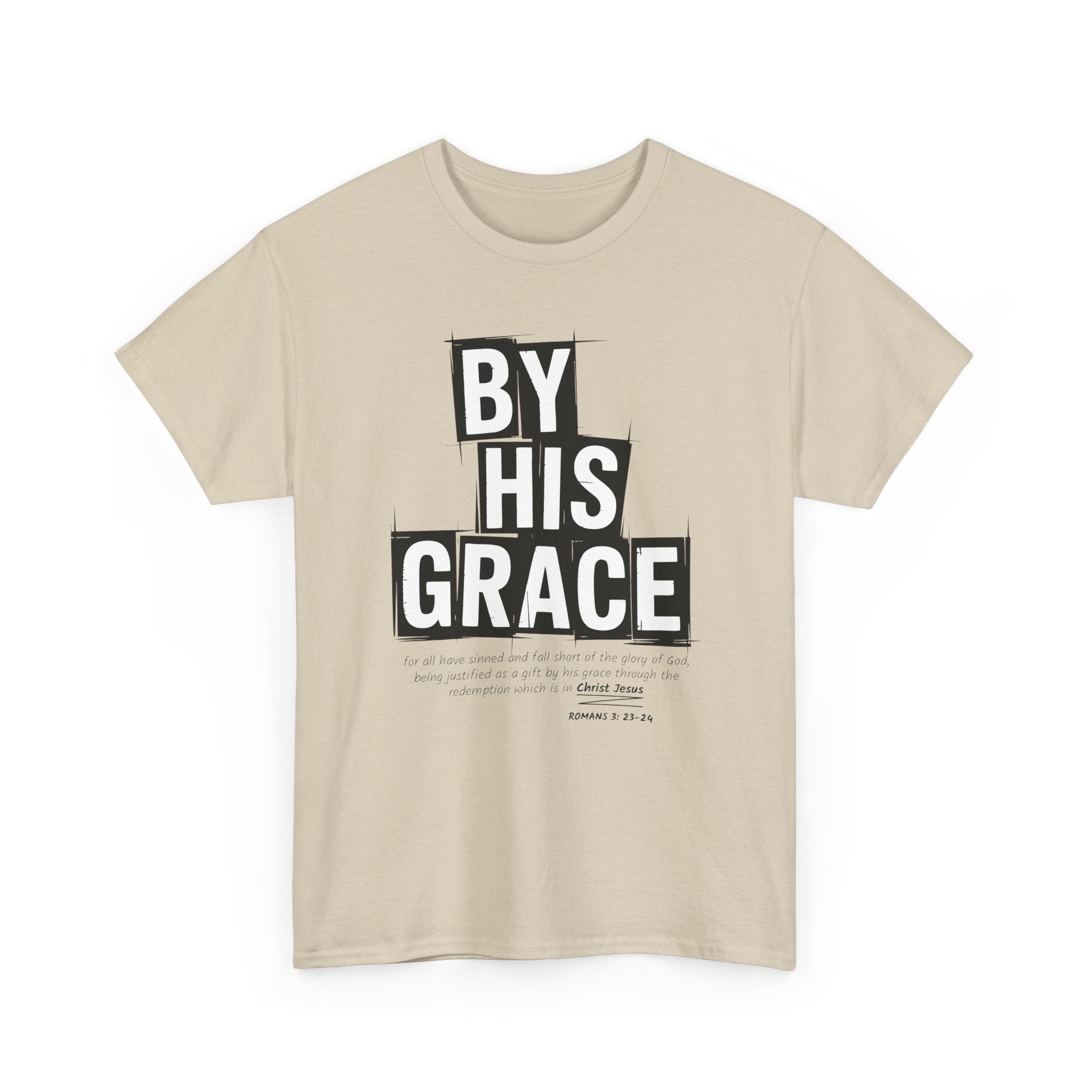 By His Grace tee — Minimalist Faith Christian Unisex Cotton T-Shirt