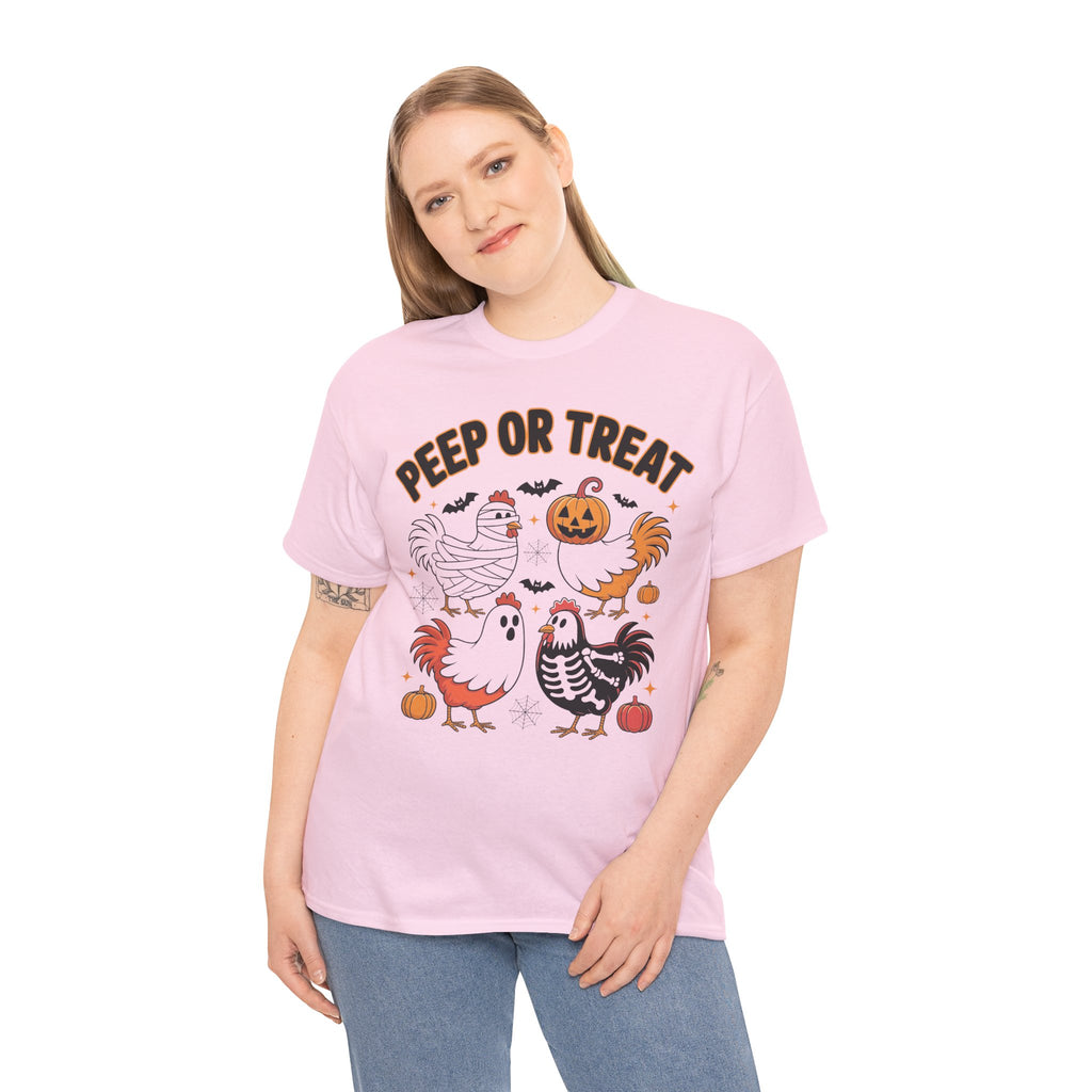 Peep or Treat Halloween Unisex Cotton Tee