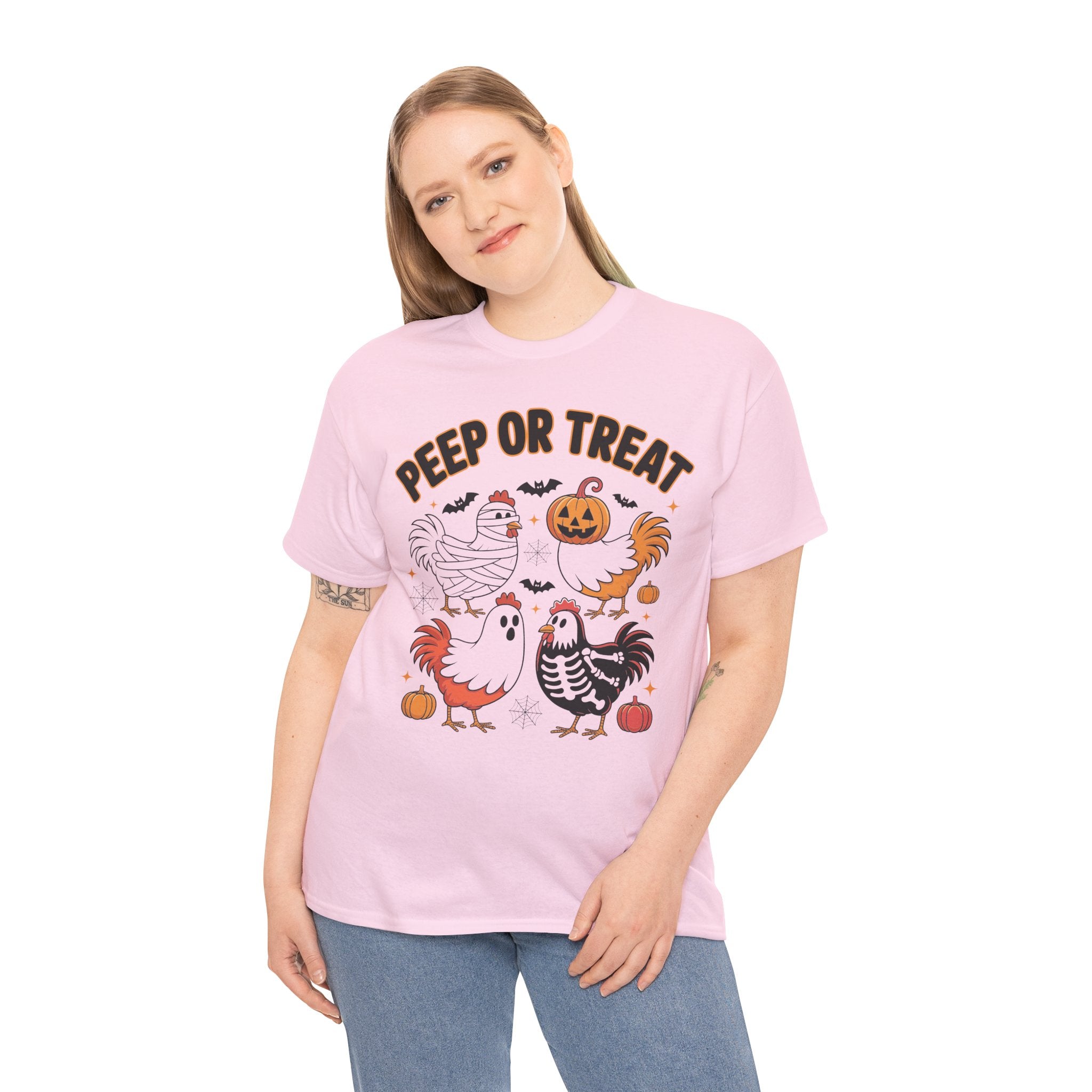 Peep or Treat Halloween Unisex Cotton Tee