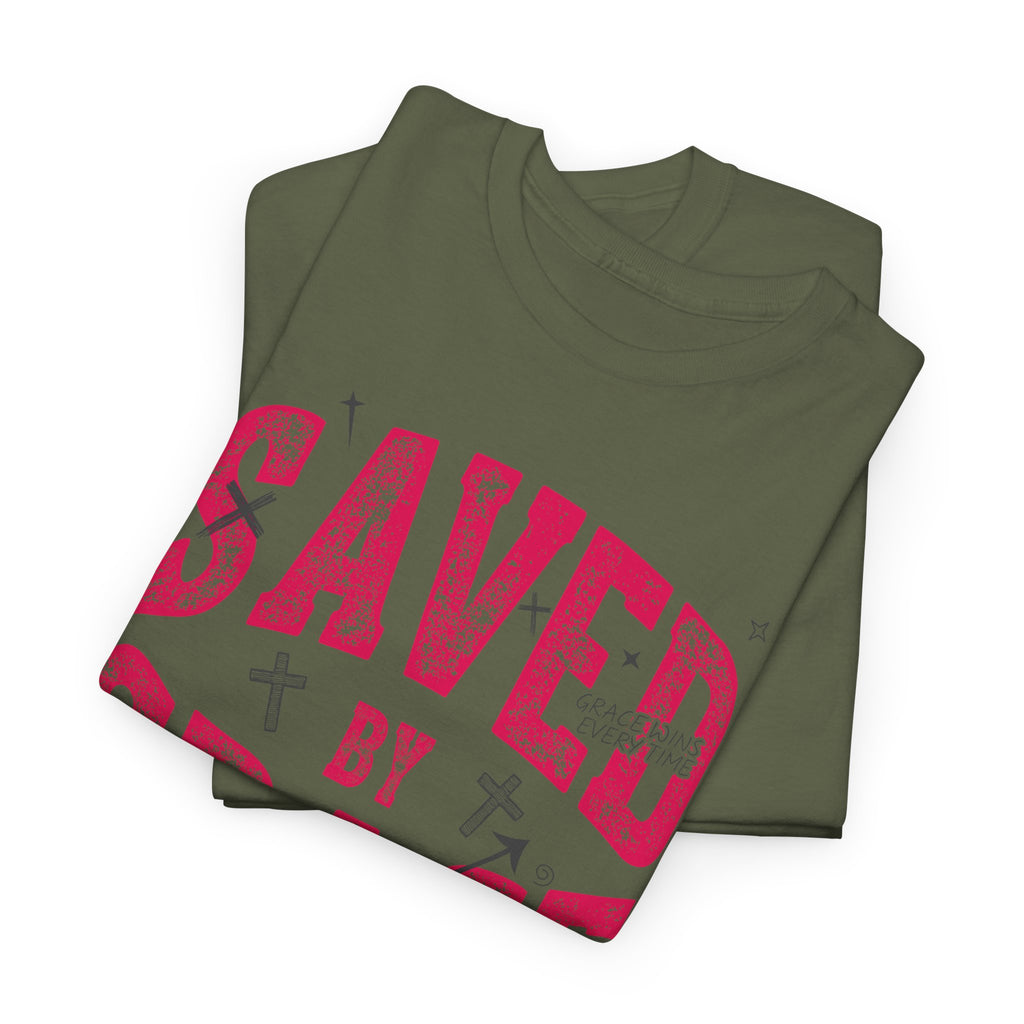 Saved by Grace Ephesians 2:8-9 Unisex Cotton T-Shirt