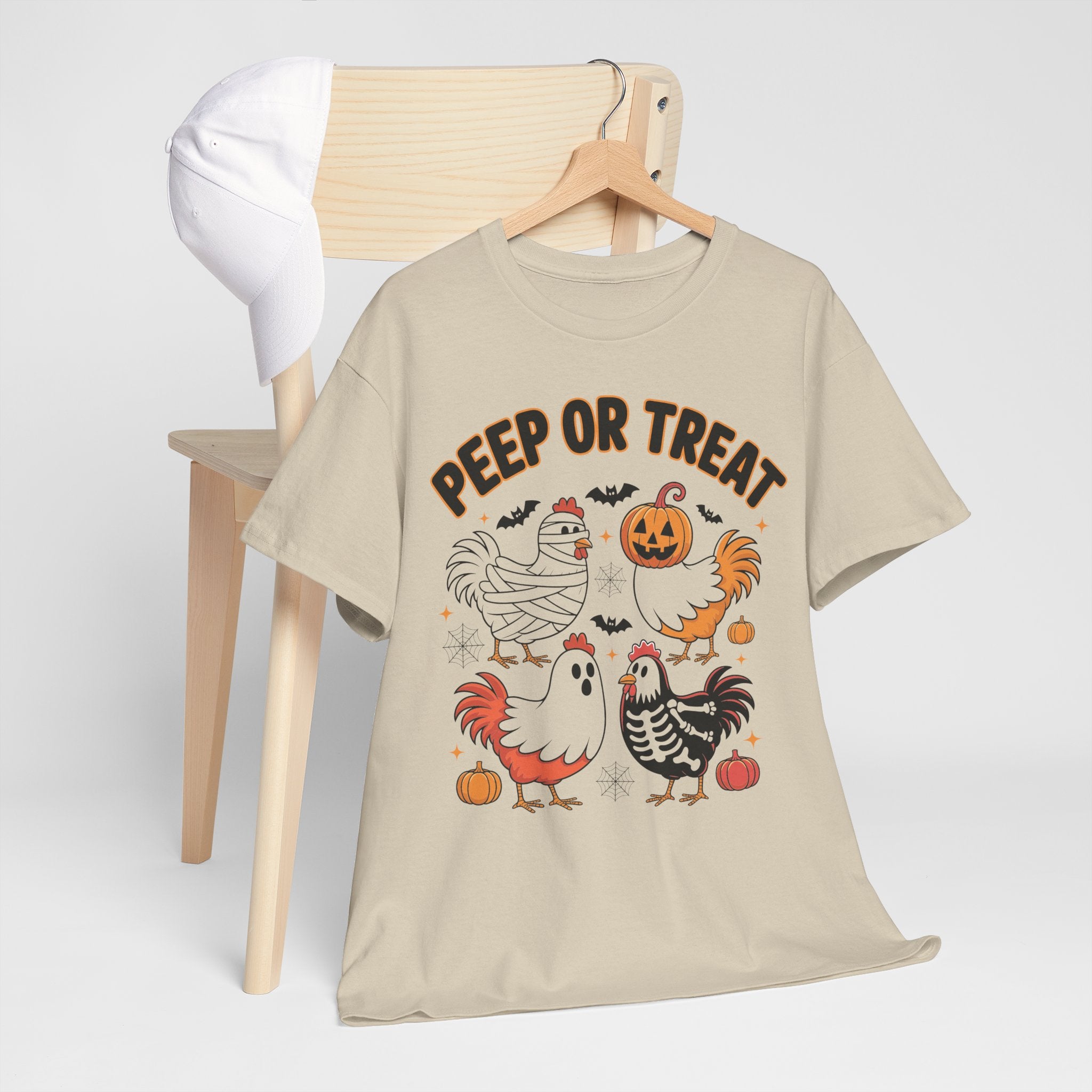 Peep or Treat Halloween Unisex Cotton Tee