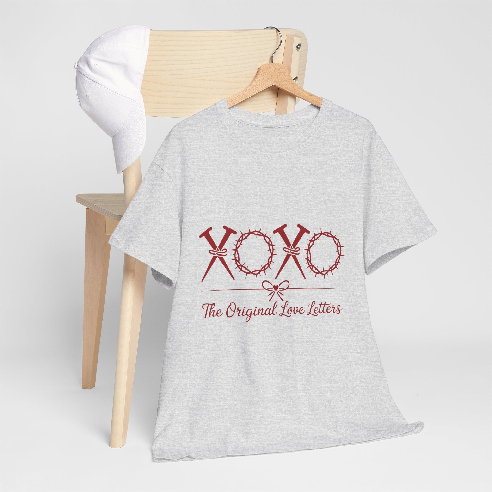 Christian Valentine Tee — “XOXO” Nails & Thorn Crowns, “The Original Love Letters”... Unisex Cotton Tee