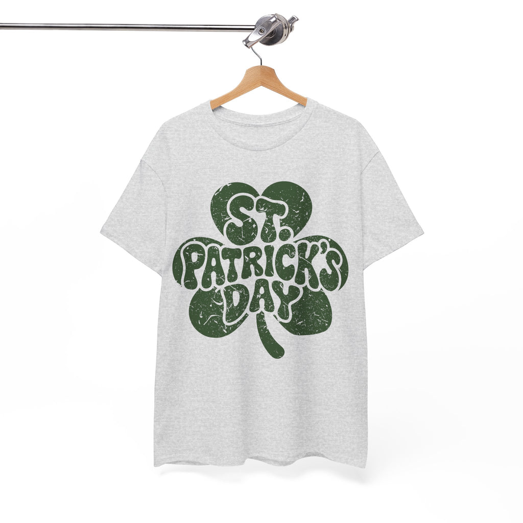 St. Patrick's Day Shamrock Tee — Retro Bubble Lettering Unisex Cotton Tee