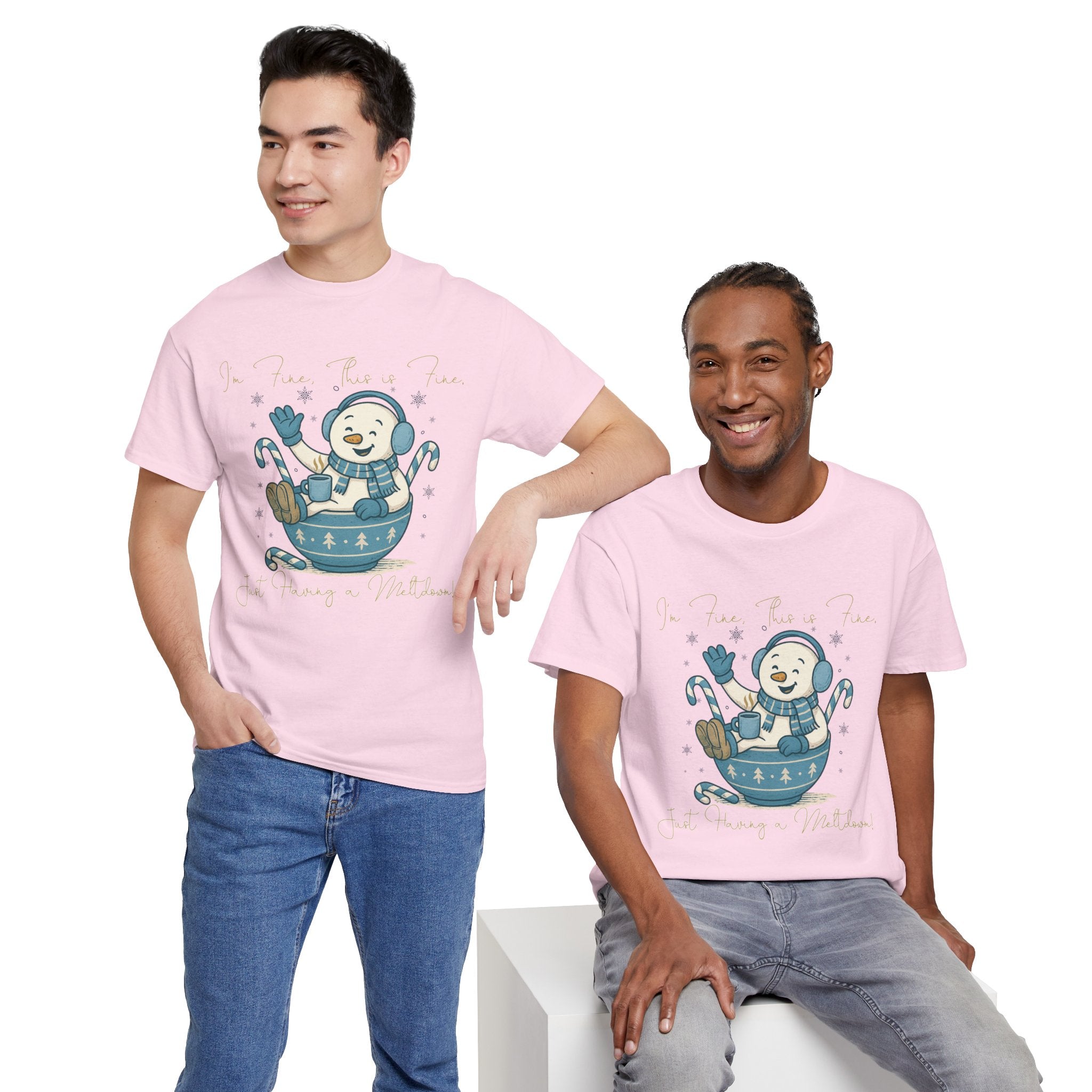 Snowman Hot Cocoa Unisex Cotton Tee