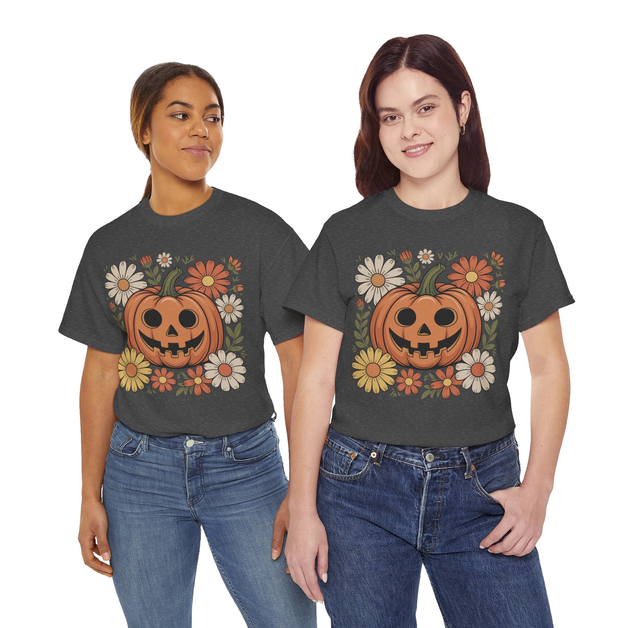 Halloween Pumpkin Unisex Cotton Tee