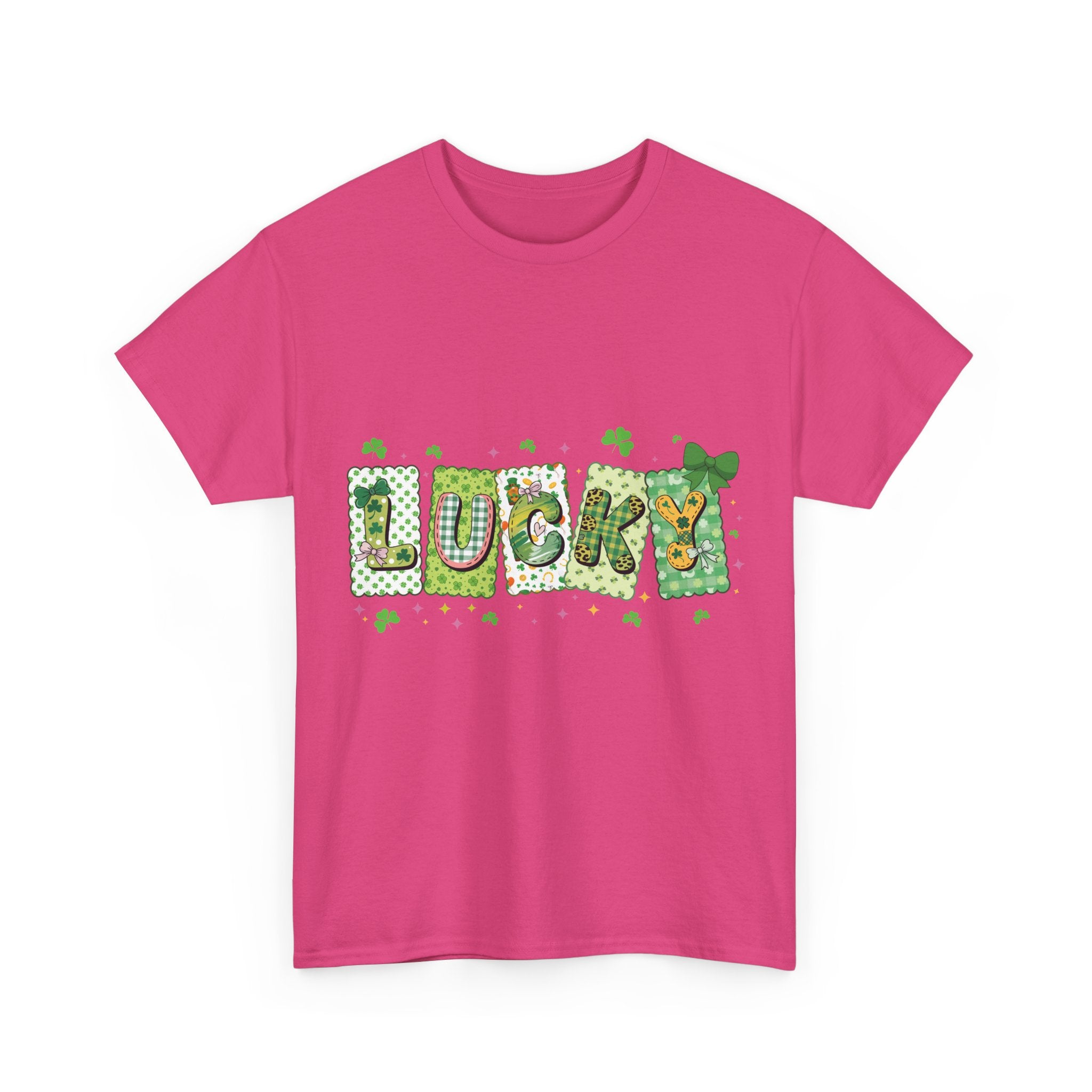 Lucky Patchwork Plaid Clover Tee — St. Patrick’s Day Unisex Cotton T-Shirt