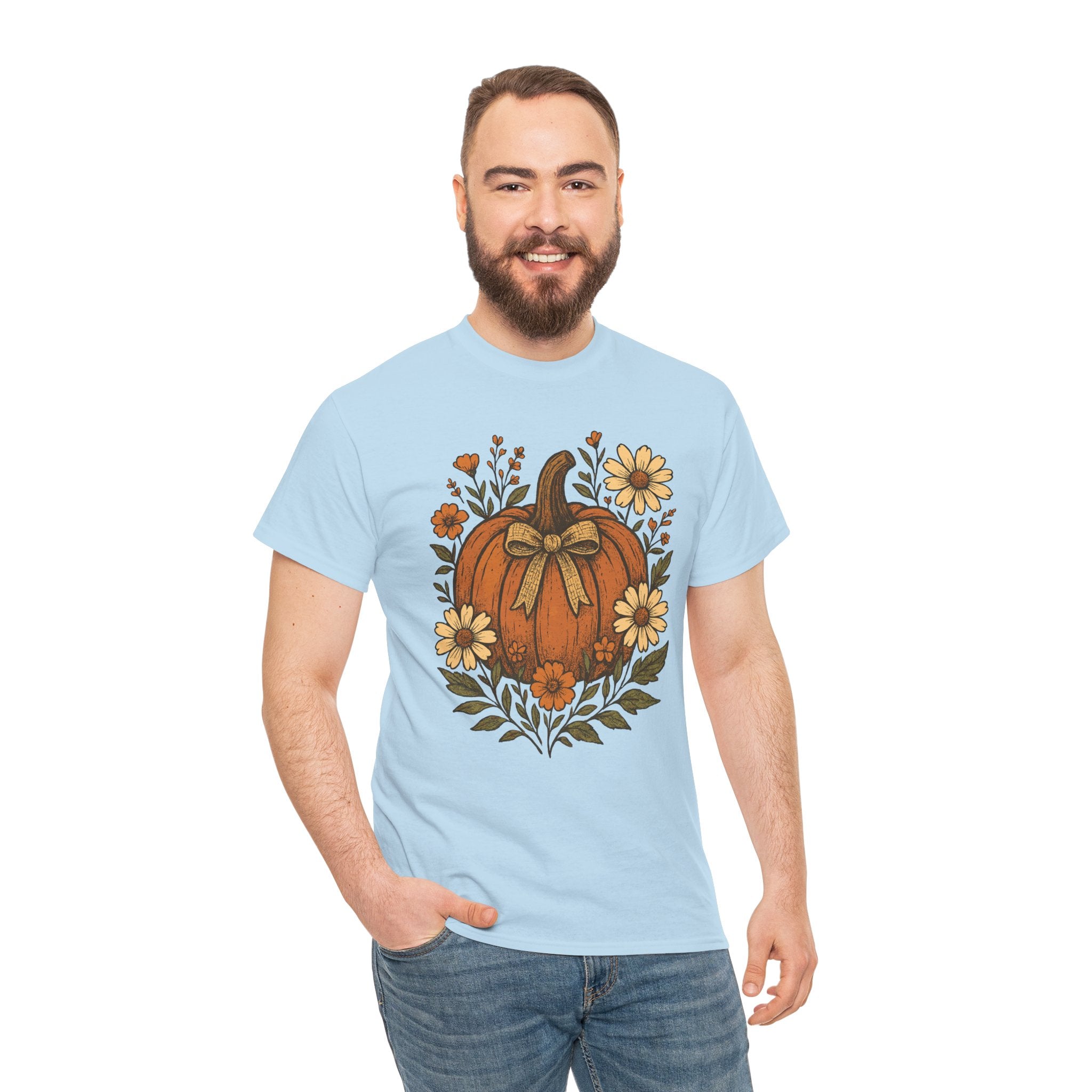 Pumpkin Daisy Unisex Cotton Tee