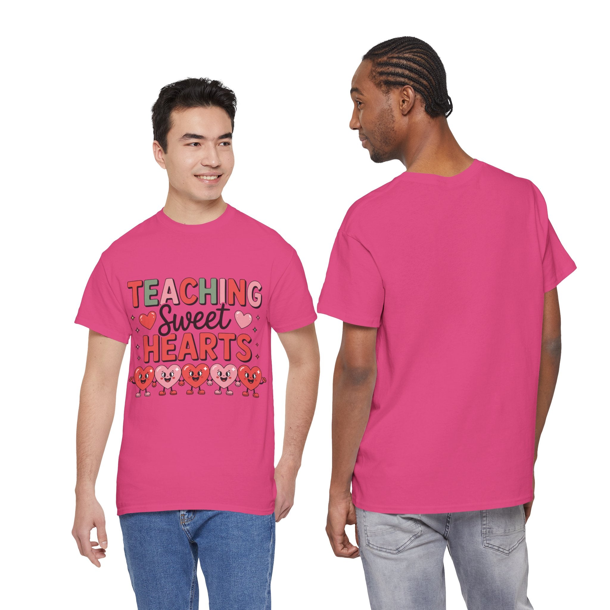 Teaching Sweet Hearts Valentine Teacher Unisex Cotton T-Shirt