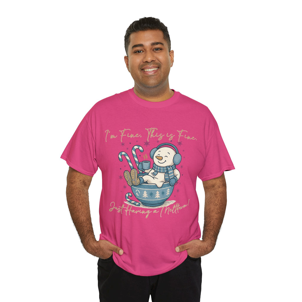 Snowman Hot Cocoa Unisex Cotton Tee
