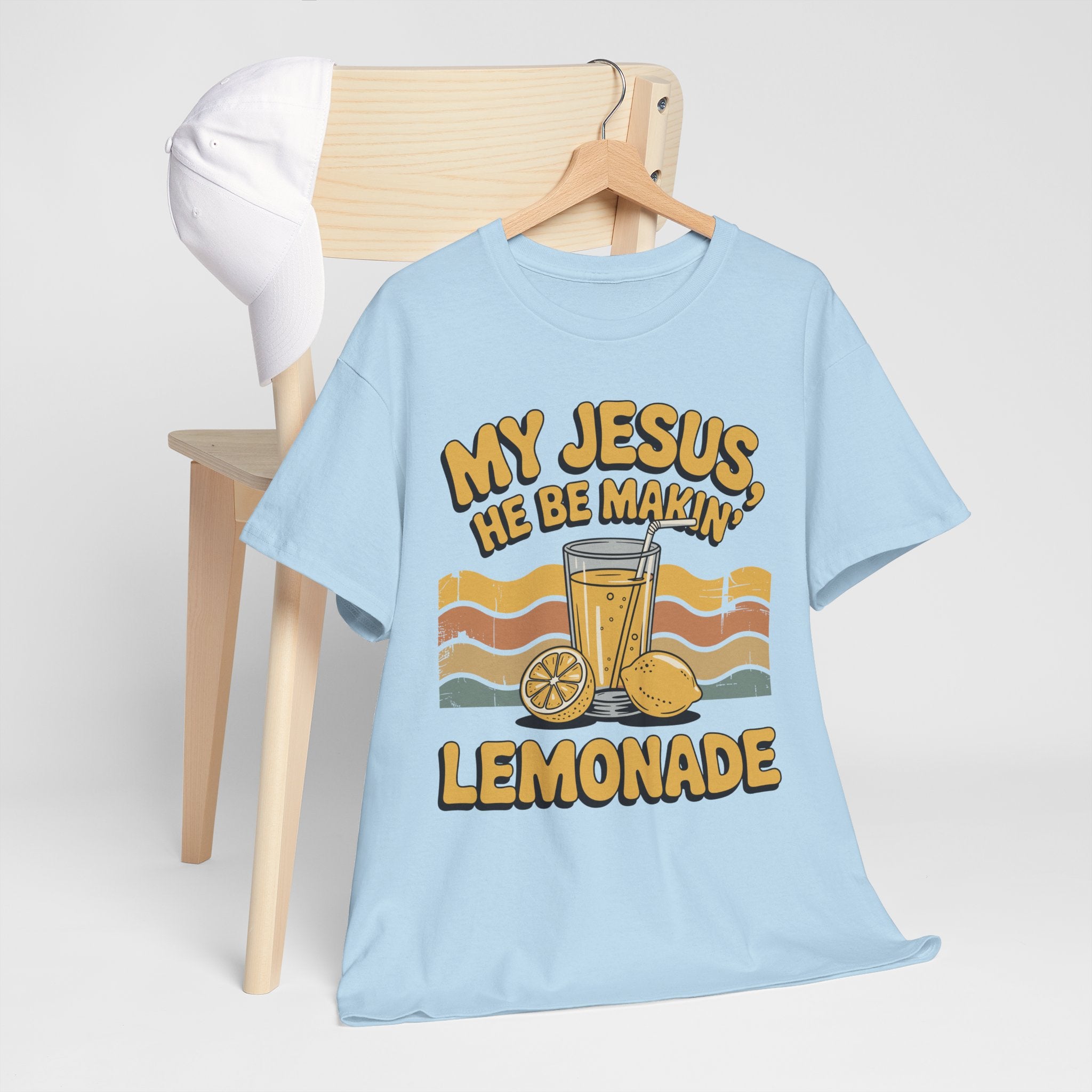 My Jesus, He Be Makin’ Lemonade T-Shirt — Retro Lemonade Christian Unisex Cotton Tee