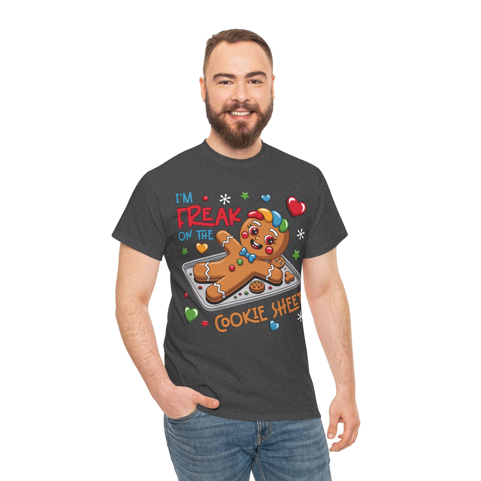 Gingerbread ‘I’m Freak on the Cookie Sheet’ Unisex Cotton Tee
