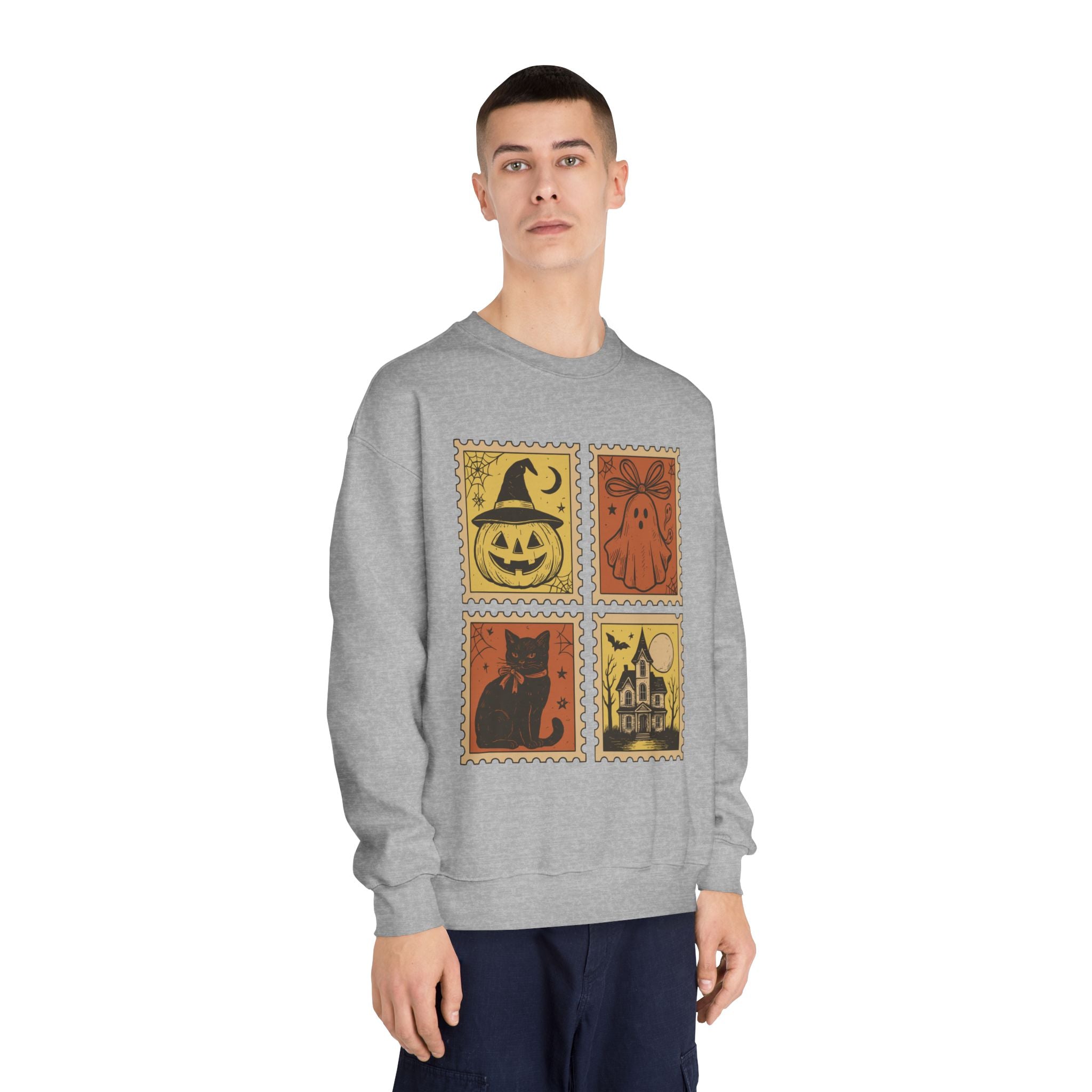 Halloween Vintage Stamp Sweatshirt-Unisex