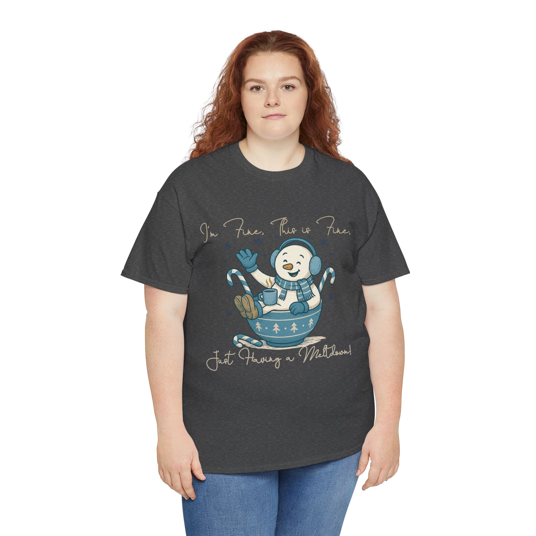 Snowman Hot Cocoa Unisex Cotton Tee