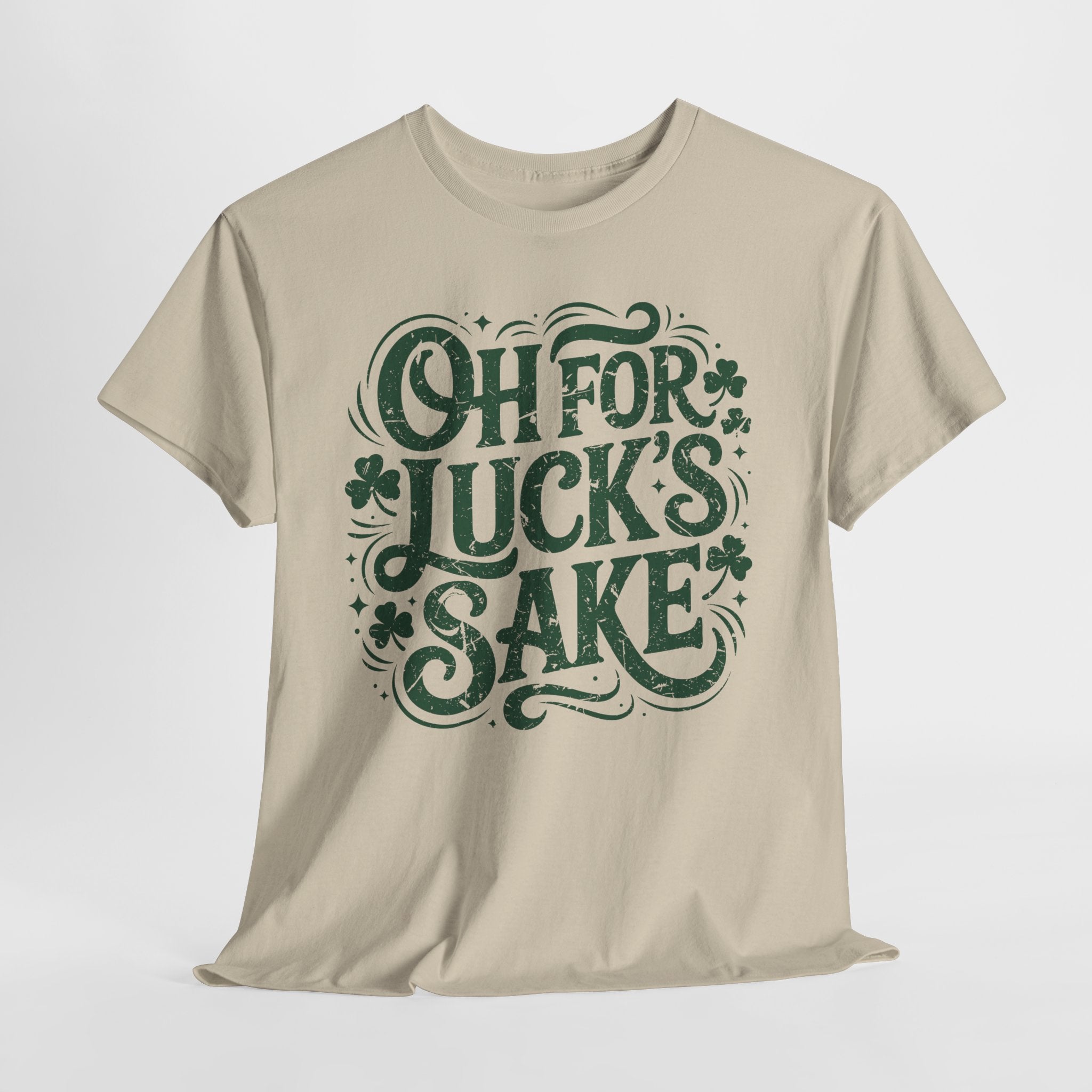 Oh for Luck's Sake Shamrock Unisex Cotton Tee