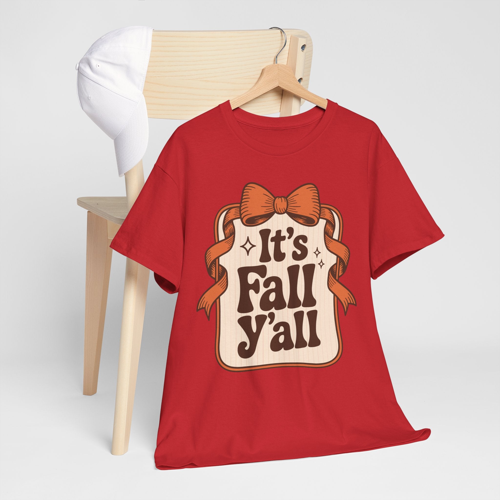 It’s Fall Y’all Autumn Ribbon Unisex Cotton Tee