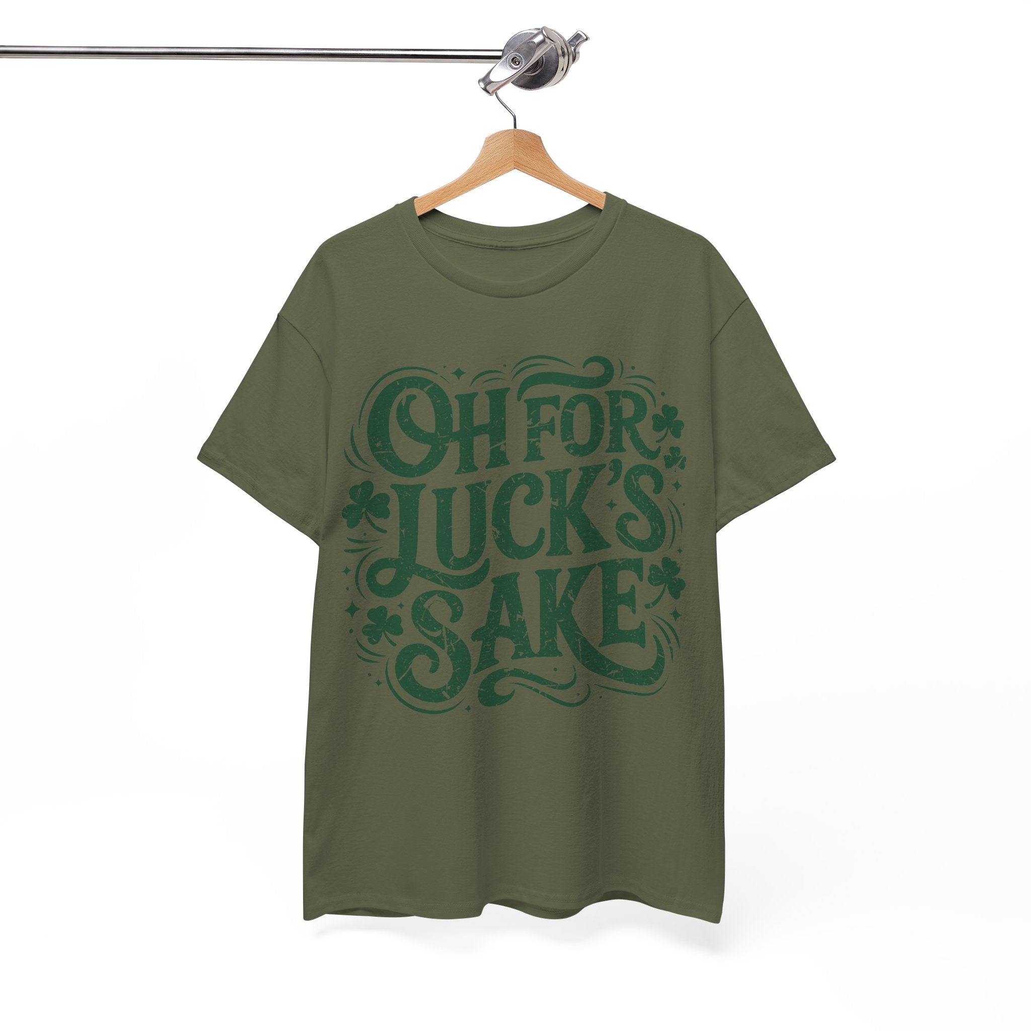 Oh for Luck's Sake Shamrock Unisex Cotton Tee