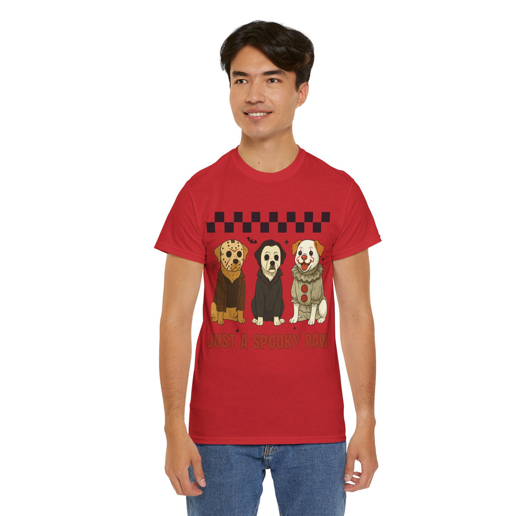 Halloween "Just A Spooky Paw" Unisex Cotton Tee