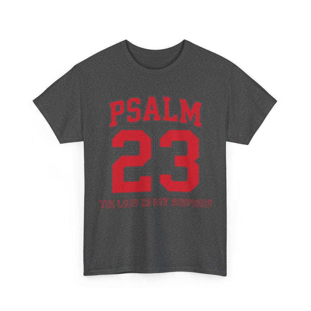 Psalm 23 Varsity T-Shirt — “The Lord Is My Shepherd” Unisex Cotton Tee