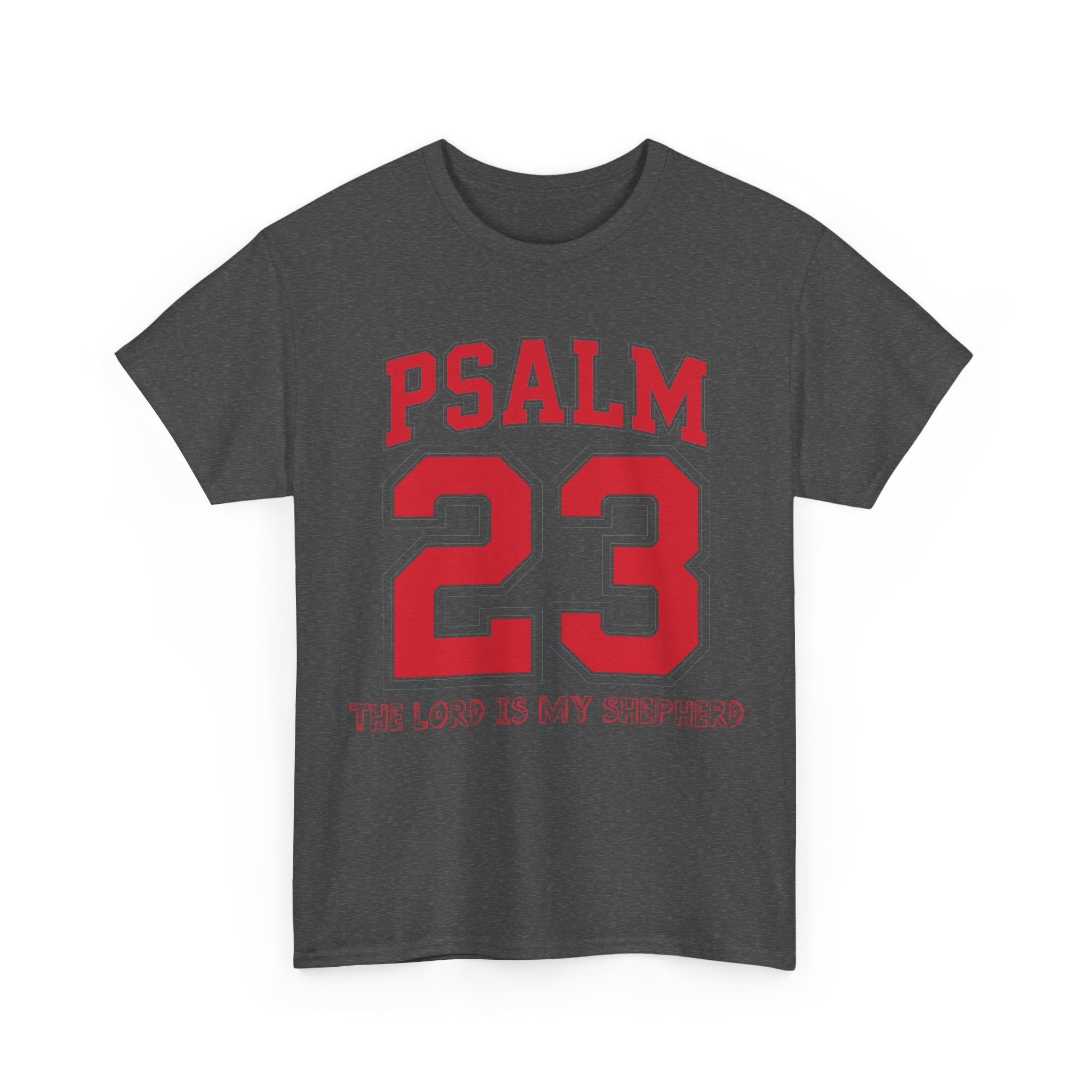 Psalm 23 Varsity T-Shirt — “The Lord Is My Shepherd” Unisex Cotton Tee