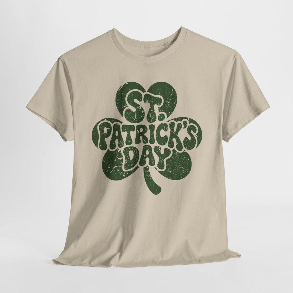 St. Patrick's Day Shamrock Tee — Retro Bubble Lettering Unisex Cotton Tee