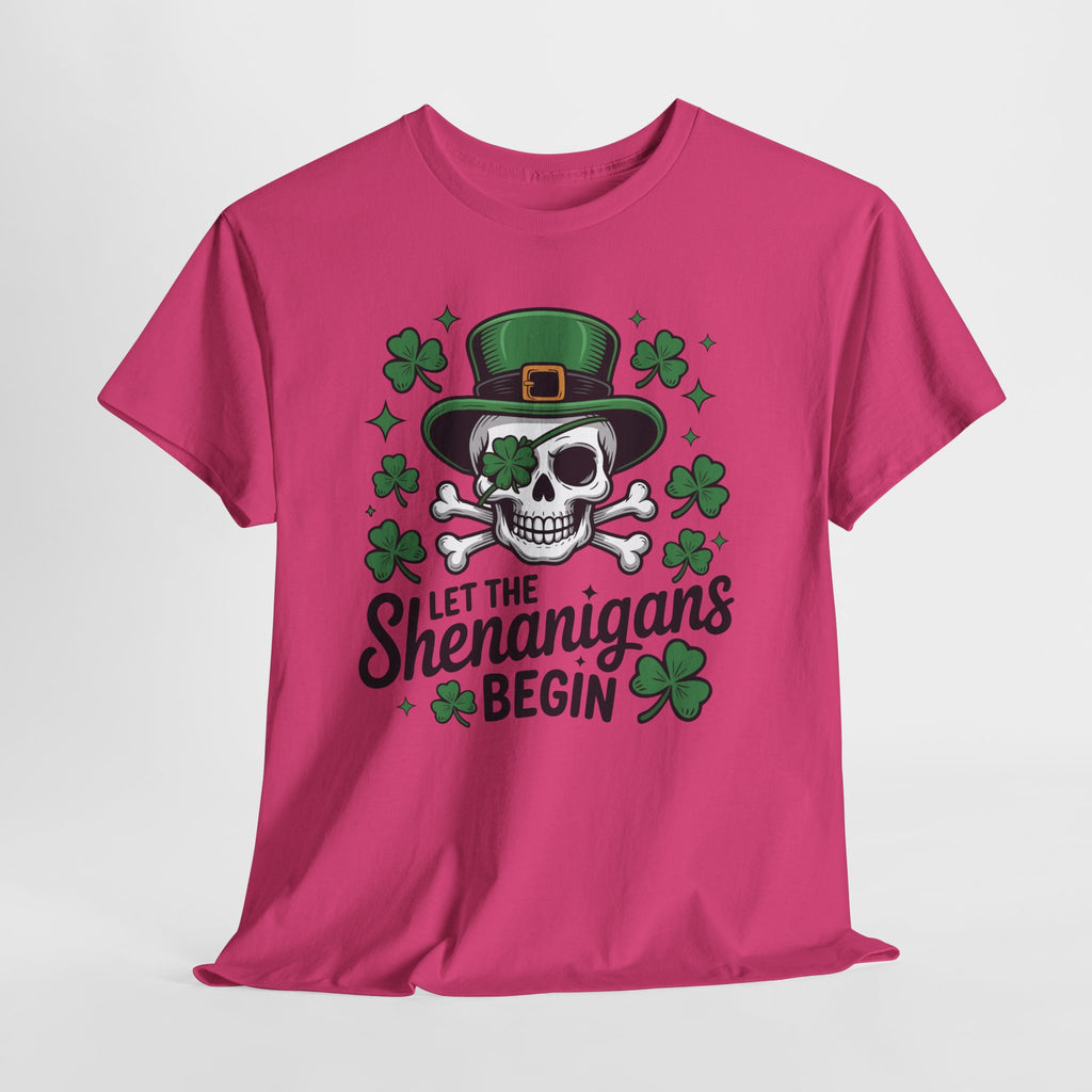 Let the Shenanigans Begin — Leprechaun Skull Unisex Cotton T-Shirt