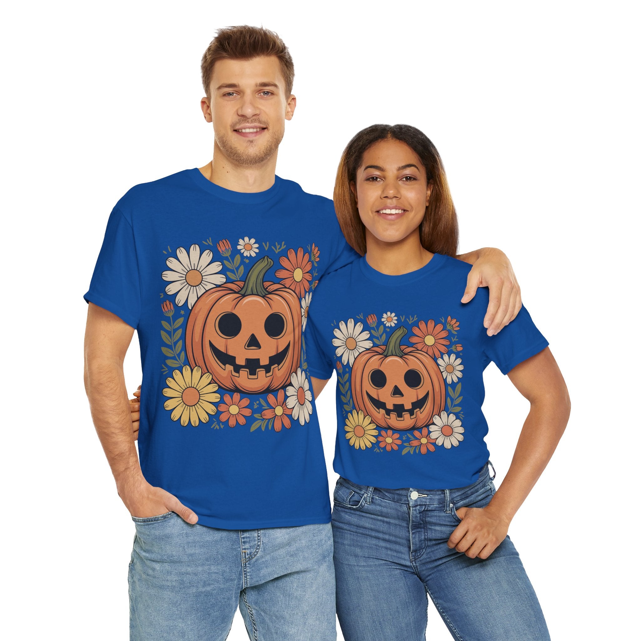 Halloween Pumpkin Unisex Cotton Tee
