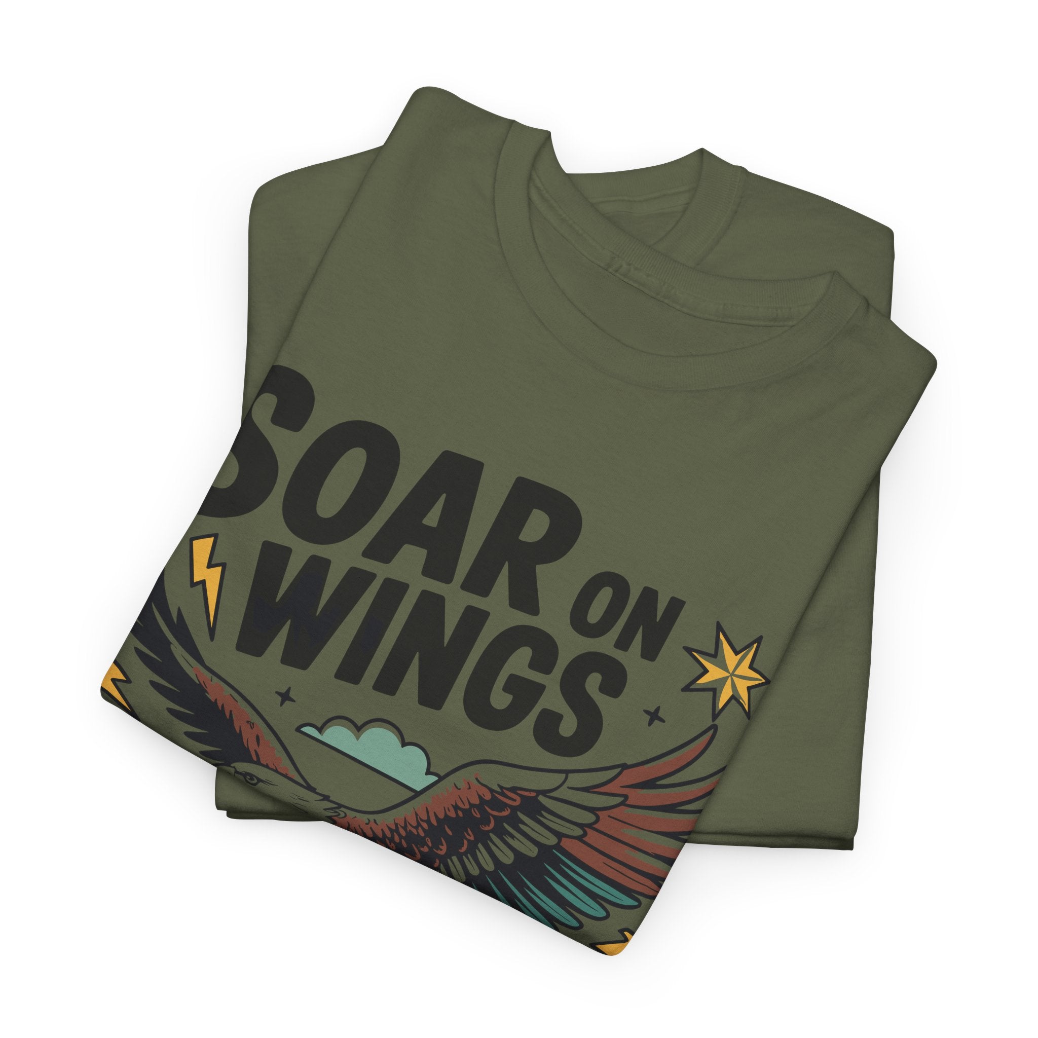 Isaiah 40:31 "Soar on Wings" Eagle Unisex Cotton T-Shirt