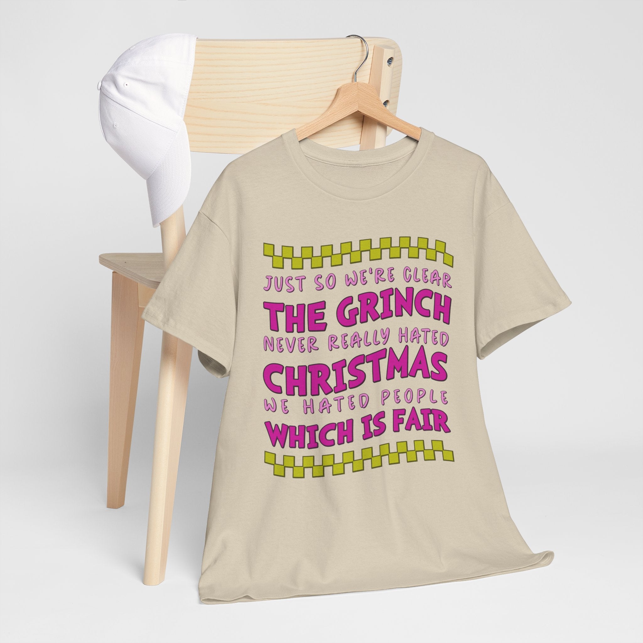 Grinch Never Hated Christmas Funny Unisex Cotton Tee