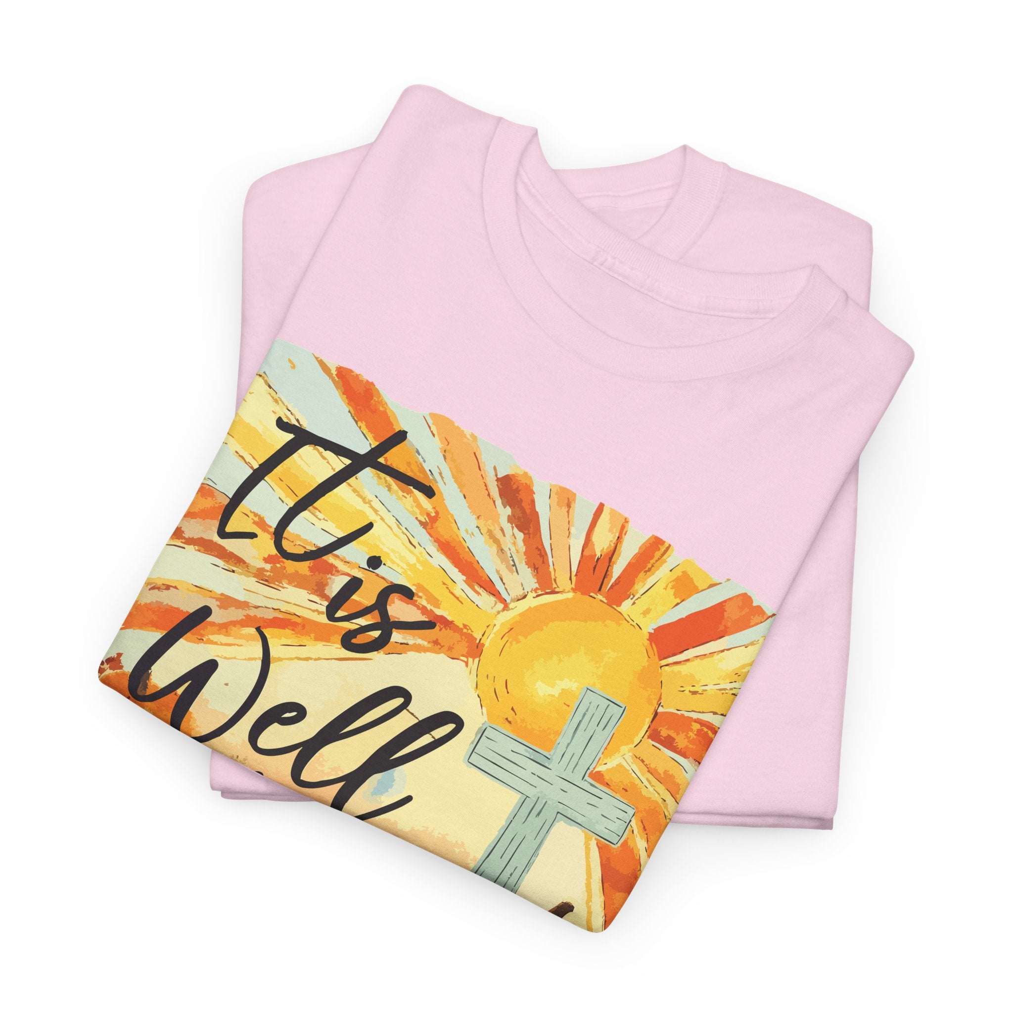 It Is Well With My Soul Pumpkin Sunrise Unisex Cotton T-Shirt
