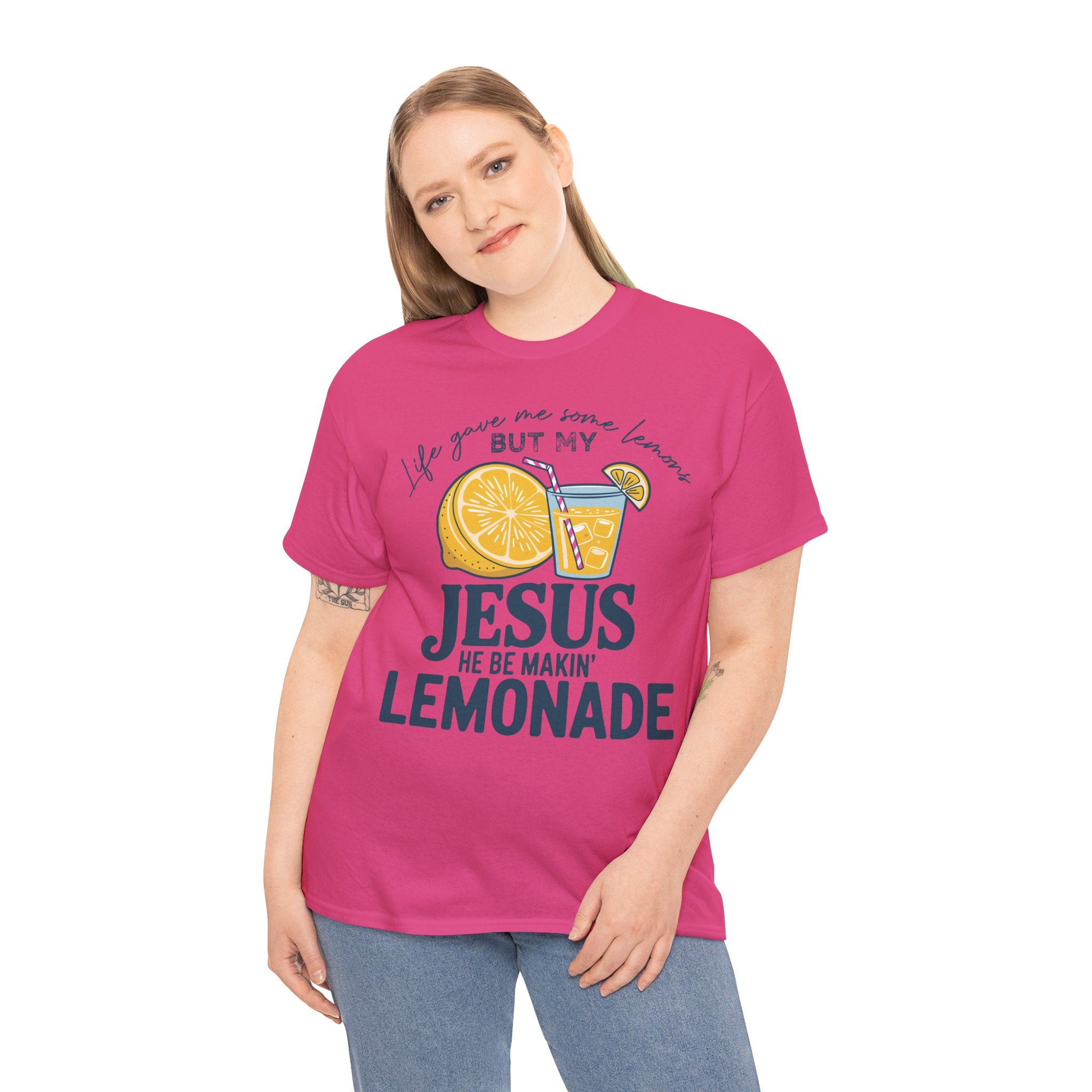Christian Lemonade T-Shirt — “Life Gave Me Some Lemons but My Jesus He Be Makin’ Lemonade”Unisex Cotton Tee