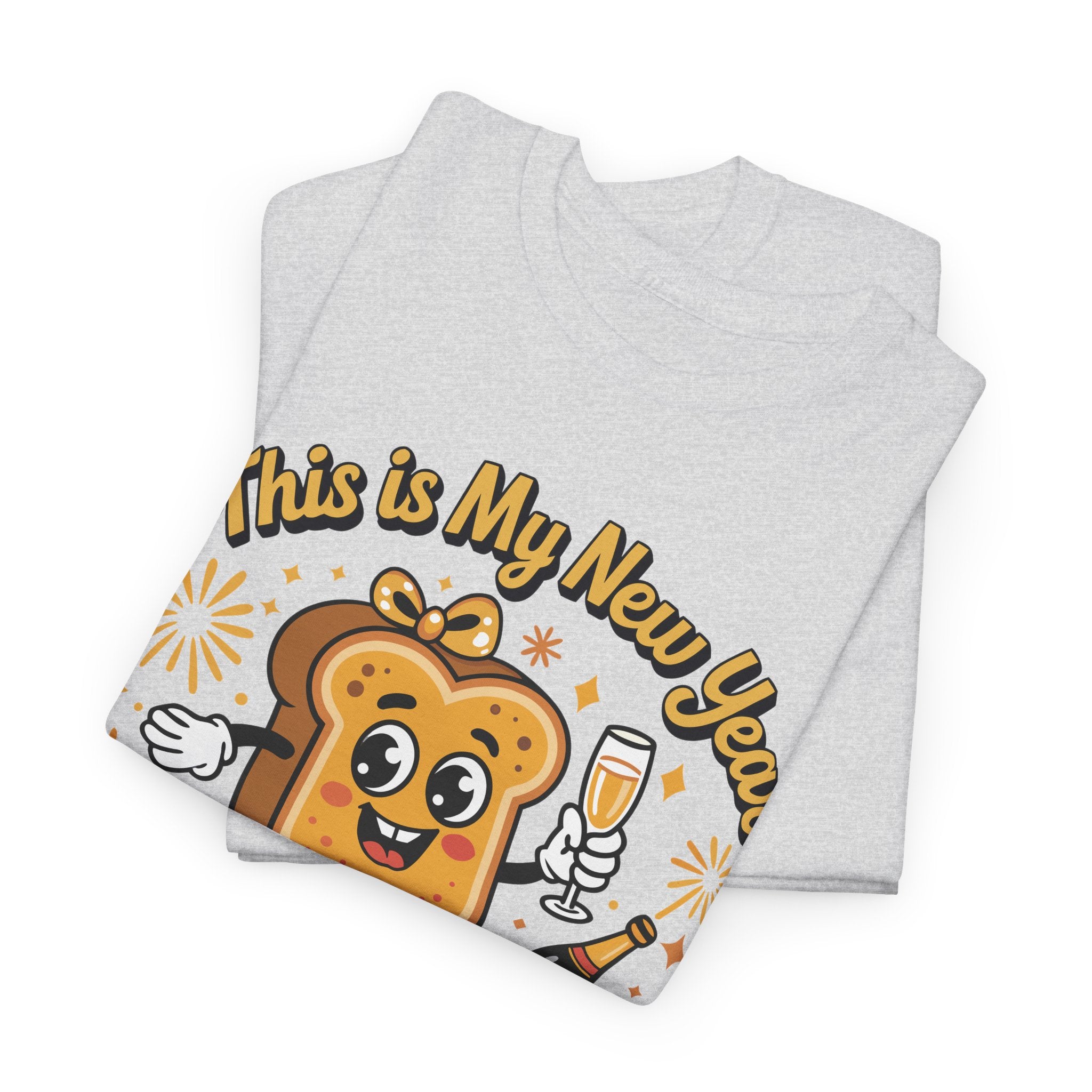 New Year Toast T-Shirt — "This Is My New Year Toast" Champagne & Fireworks Unisex Cotton Tee