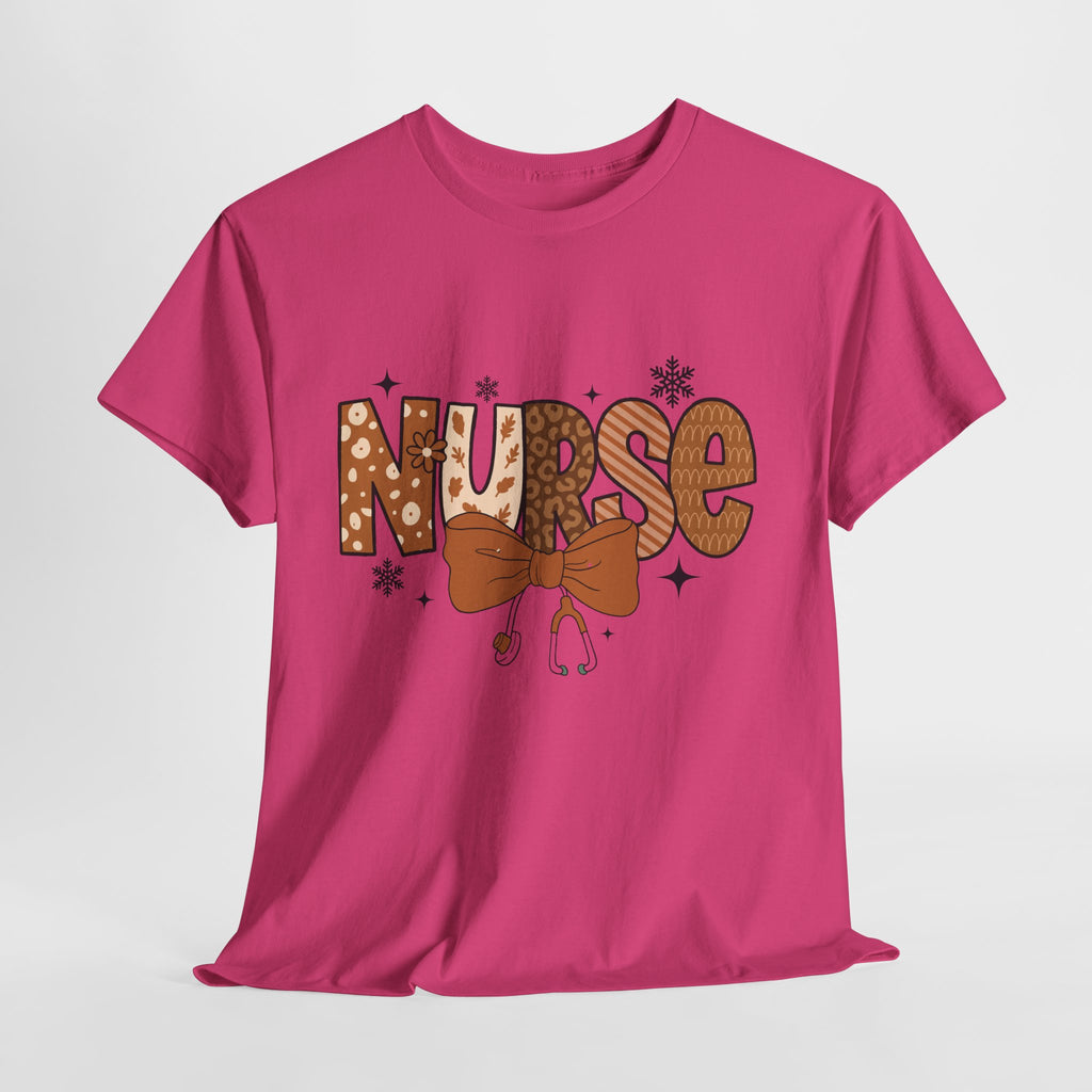 NURSE Fall Stethoscope Tee — Brown Autumn Nurse Unisex CottonT shirt