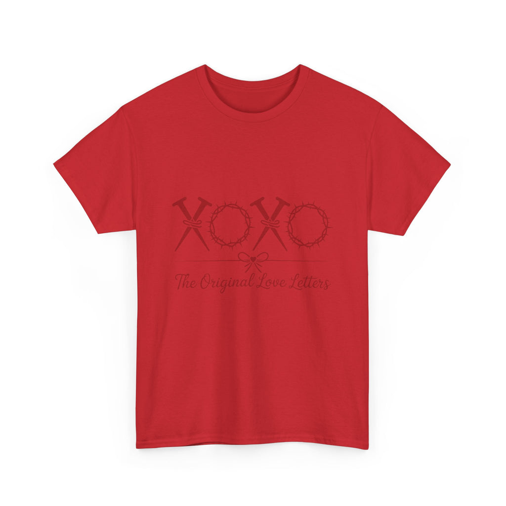 Christian Valentine Tee — “XOXO” Nails & Thorn Crowns, “The Original Love Letters”... Unisex Cotton Tee